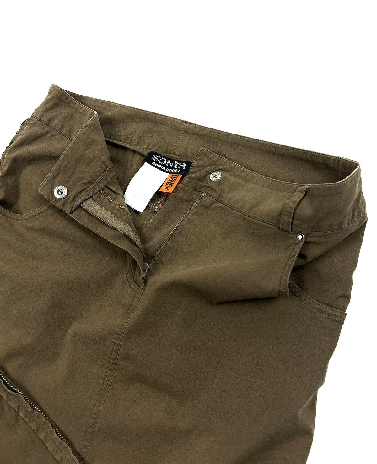 Sonia Rykiel Sonia Rykiel Archive Brown Zip Mini Skirt Used Effect S Y2K Size 25" / US 0 / IT 36 - 10 Thumbnail