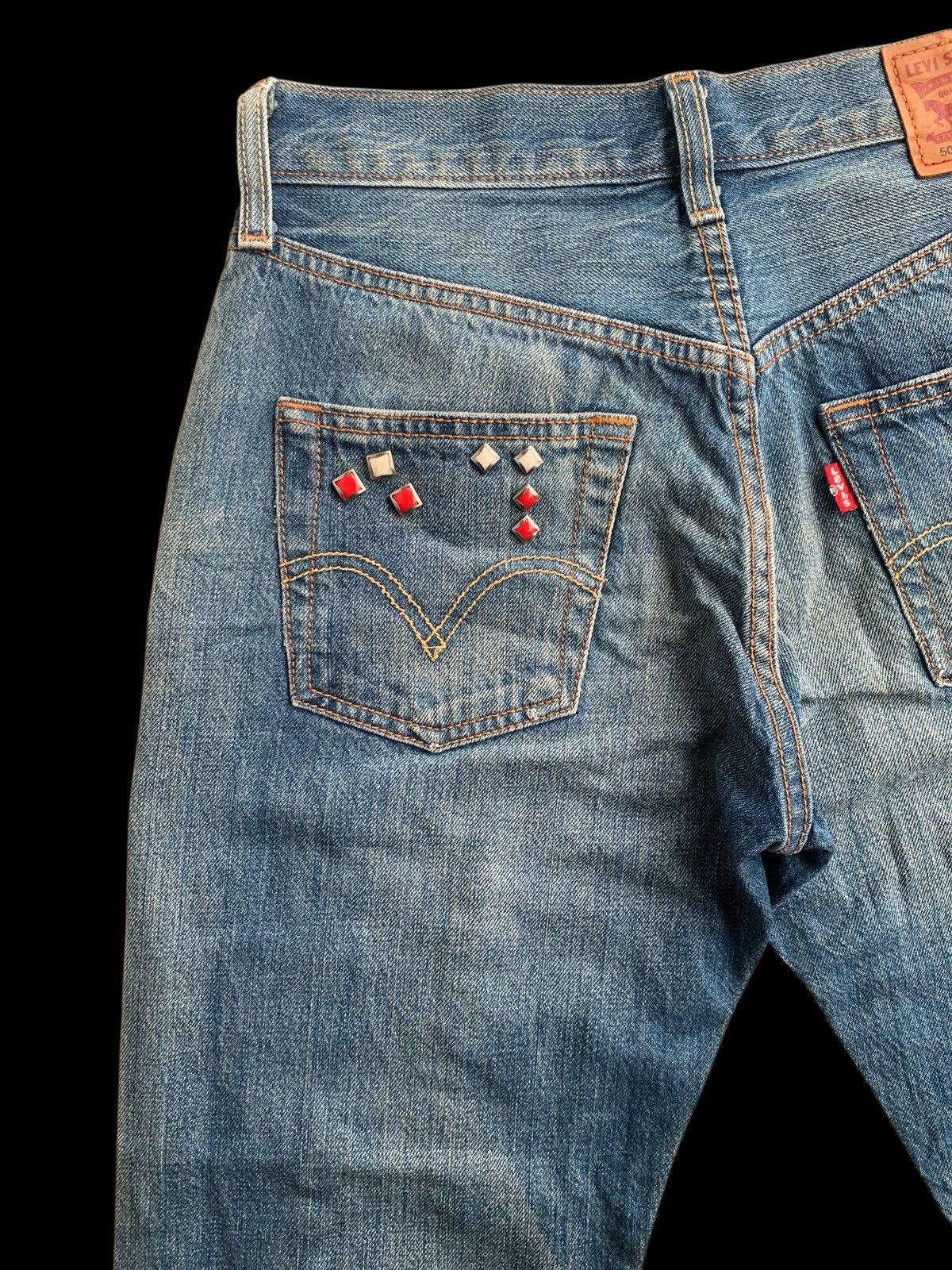 Japanese Brand × Levi's × Vintage Vintage Levi's 501 Custom Studded Jeans👖 Size 28" / US 6 / IT 42 - 9 Thumbnail