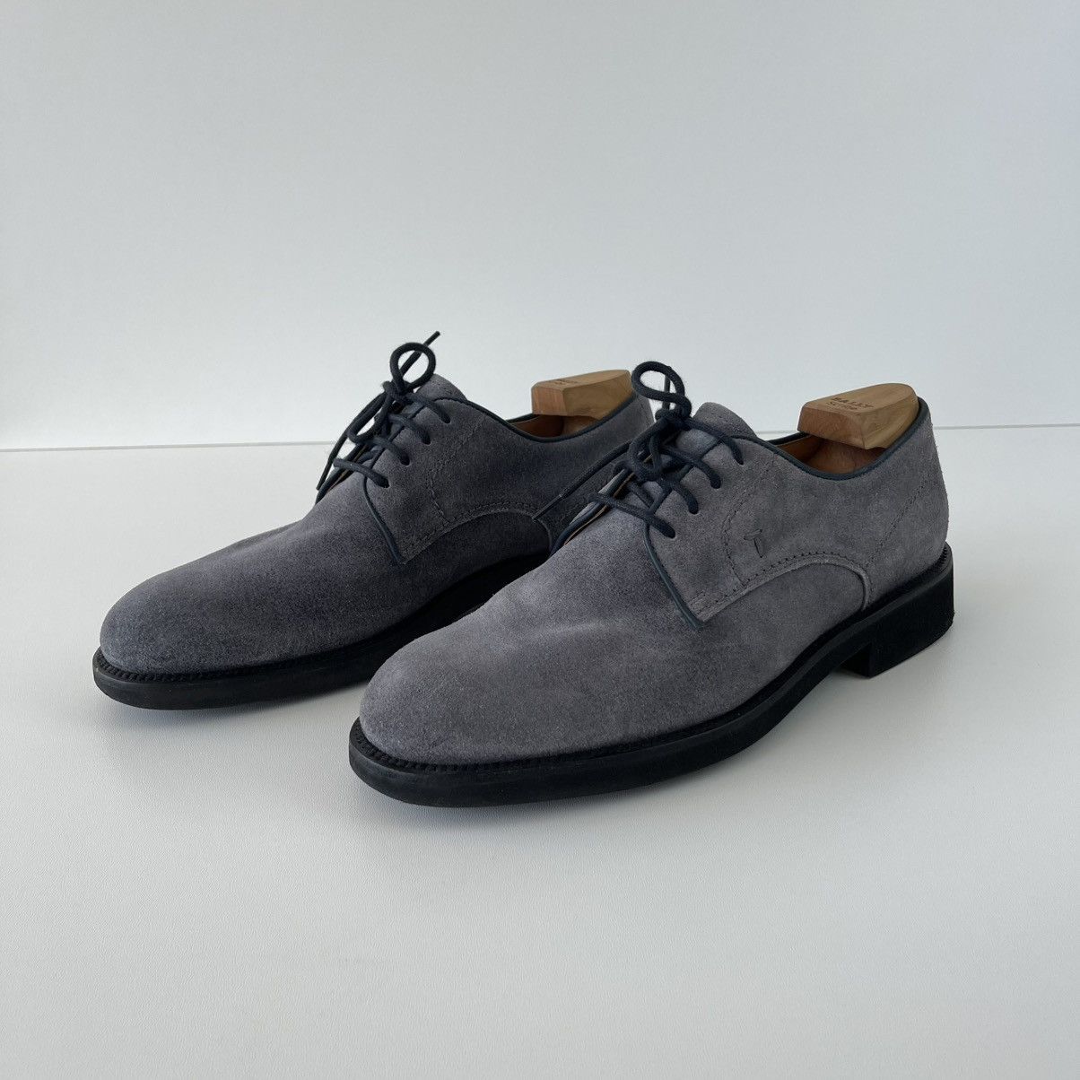 Tod's Tod’s Suede Derby Light Nubuk Oxford Shoes Light Blue Italy Size US 10 / EU 43 - 1 Thumbnail