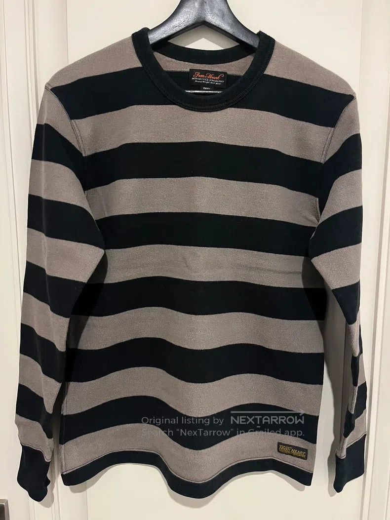 Iron Heart Iron Heart Heavy black coffee striped T-shirt Size US S / EU 44-46 / 1 - 1 Thumbnail