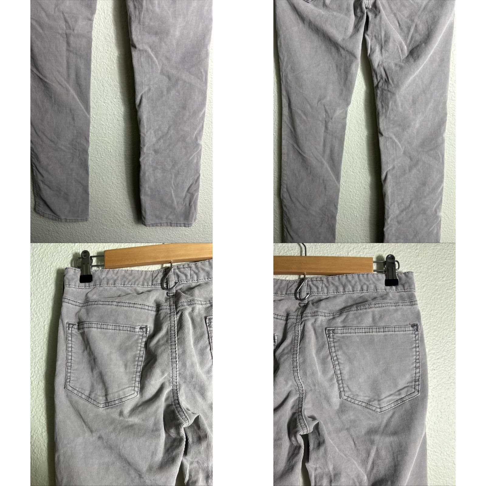 Vintage VINTAGE Pilcro and The Letterpress Women’s Gray Corduroy Pants Slim Regular 27x32 Gray Chino Skinny Women Size 27" / US 4 / IT 40 - 9 Thumbnail