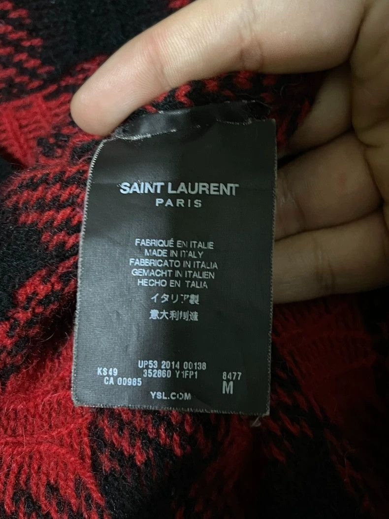 Saint Laurent Paris saint Laurent paris14fw authentic black and red plaid card Size US M / EU 48-50 / 2 - 5 Thumbnail