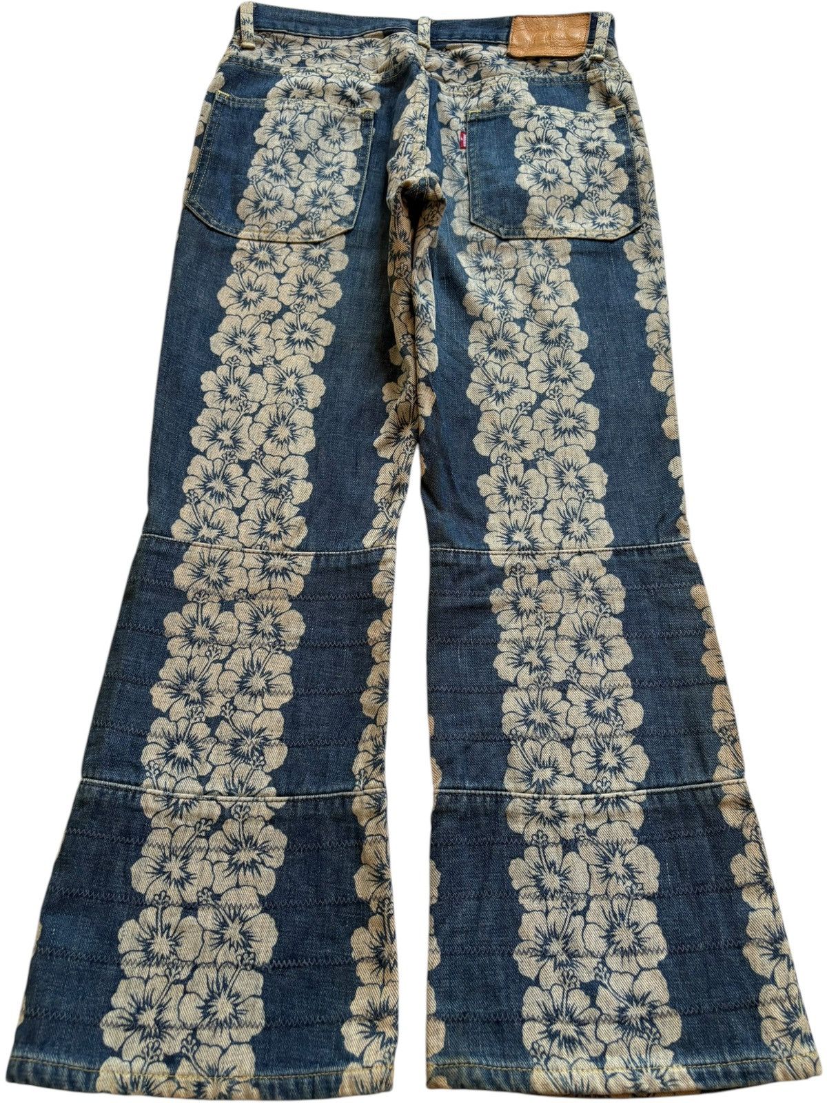 Hysteric Glamour Vintage Hysteric Glamour Mud Wash Flower Style Flare Jeans Size US 28 / EU 44 - 2 Thumbnail