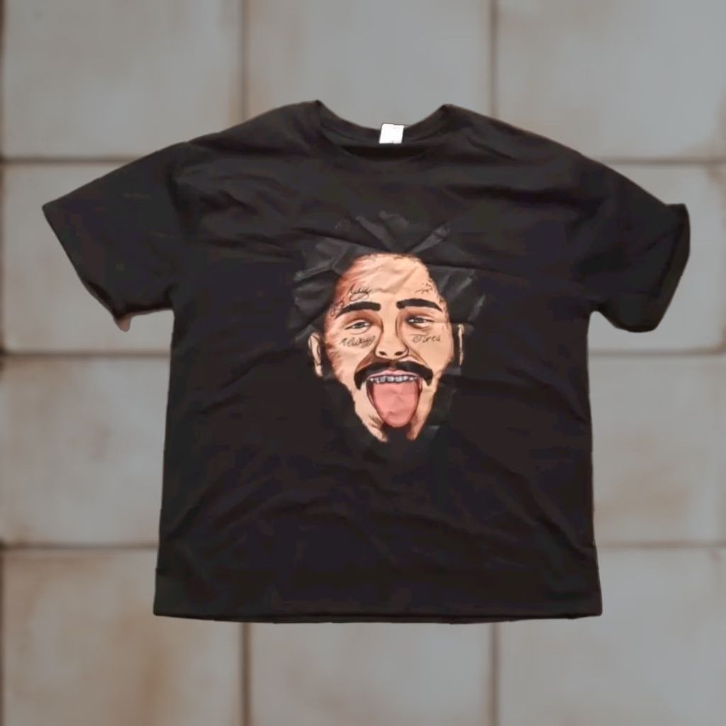 Vintage Post Malone Tee Shirt Black L Face Stay Away Crew Neck Short Sleeve Music Shirt Mens Size US L / EU 52-54 / 3 - 1 Thumbnail
