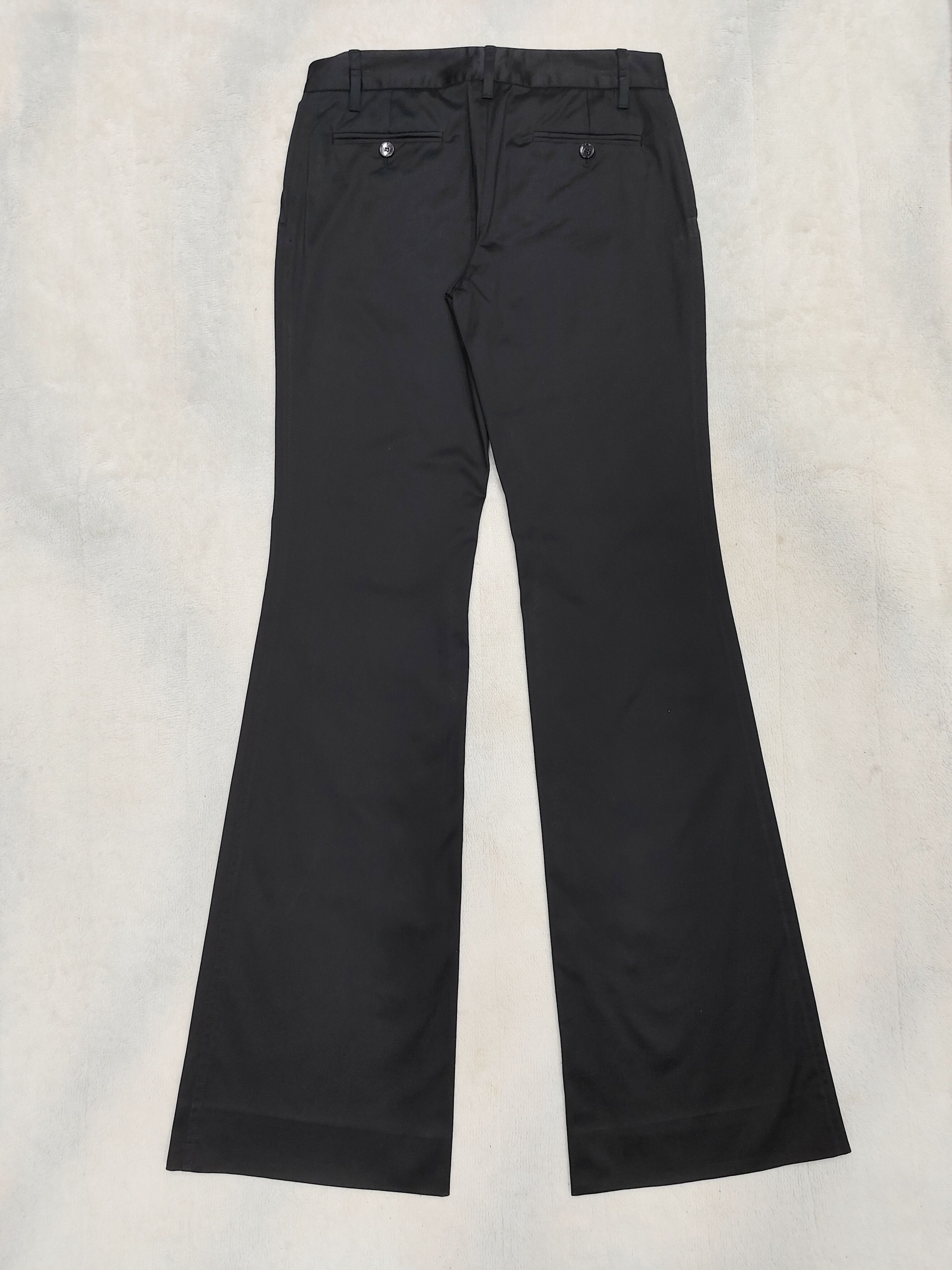 Dolce & Gabbana Dolce & Gabbana 🇮🇹 Black Flared Tailored Dress Pants Size 29" - 3 Thumbnail