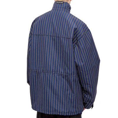 Balenciaga o1y1224 Oversized Logo Jacket in Blue Size US L / EU 52-54 / 3 - 3 Thumbnail
