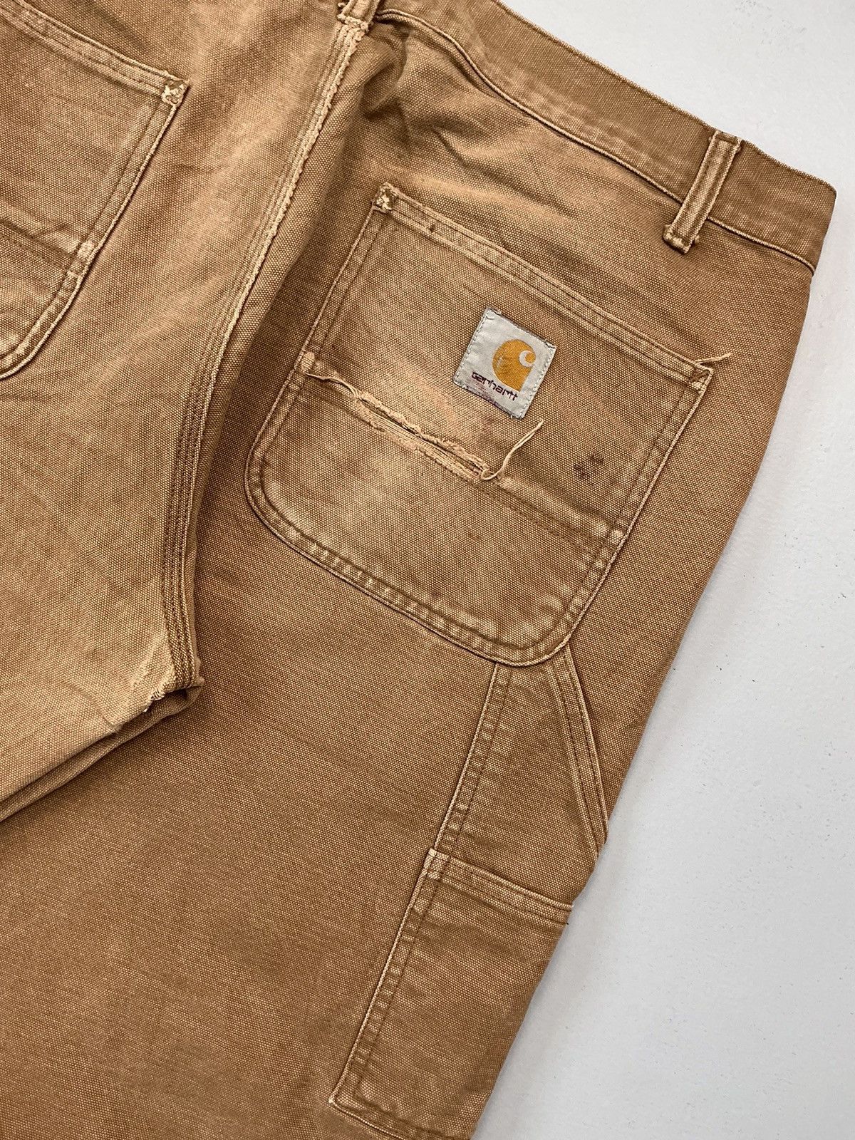 Carhartt Wip Vintage faded Carhartt carpenter damaged denim Size US 40 / EU 56 - 15 Thumbnail