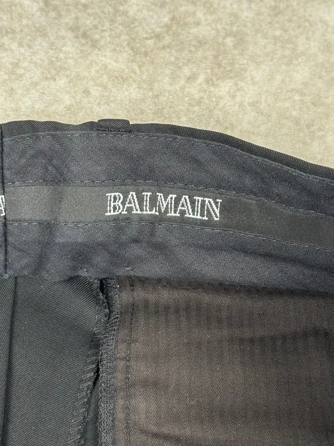 Balmain Balmain Black Wool Tailored Pants Size US 32 / EU 48 - 9 Thumbnail