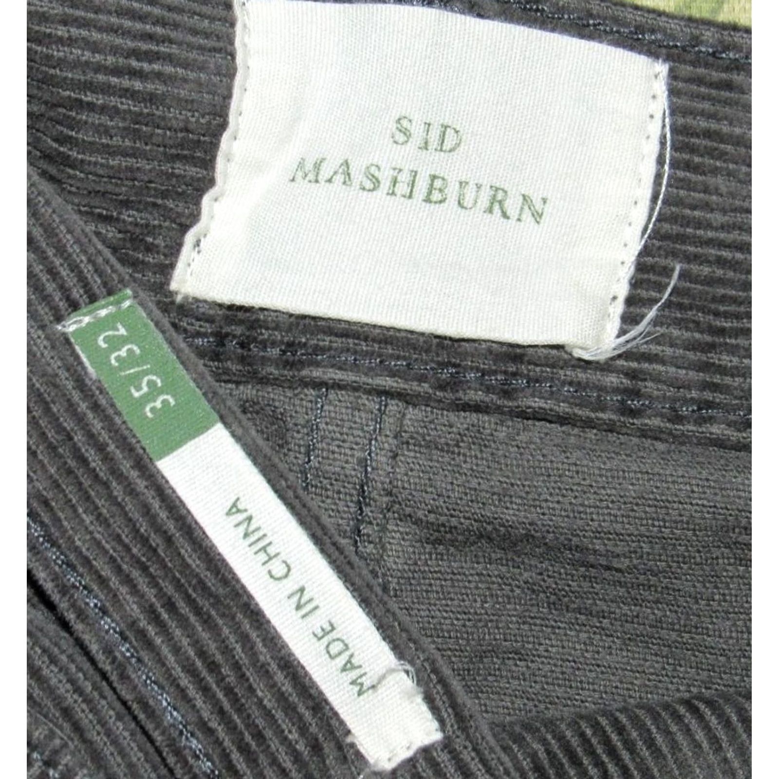 Sid Mashburn SID MASHBURN Charcoal Grey Button Fly Corduroy Pants 35 x 28 Mens Chino Corduroy Gray/Charcoal Men’s 90s? Size US 35 - 6 Thumbnail