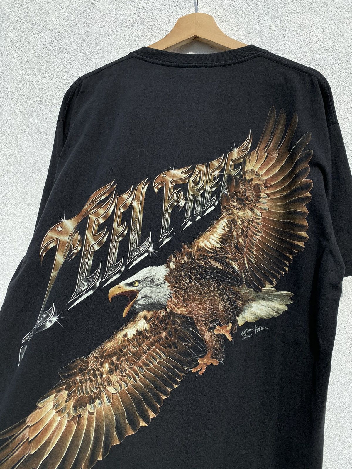 Vintage Big Print Double Sided Eagle Harley Size US XL / EU 56 / 4 - 6 Thumbnail