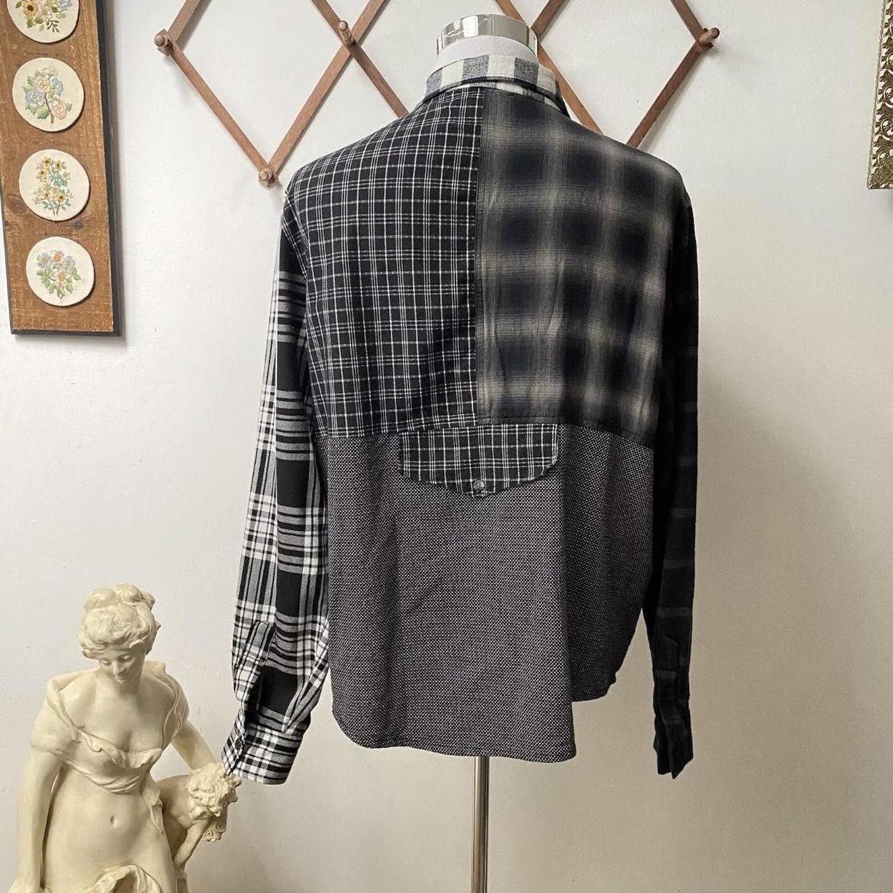 Jon Stan NYC JON STAN NYC Plaid Patchwork Woven Button Down Shirt mens XL Size US XL / EU 56 / 4 - 4 Thumbnail