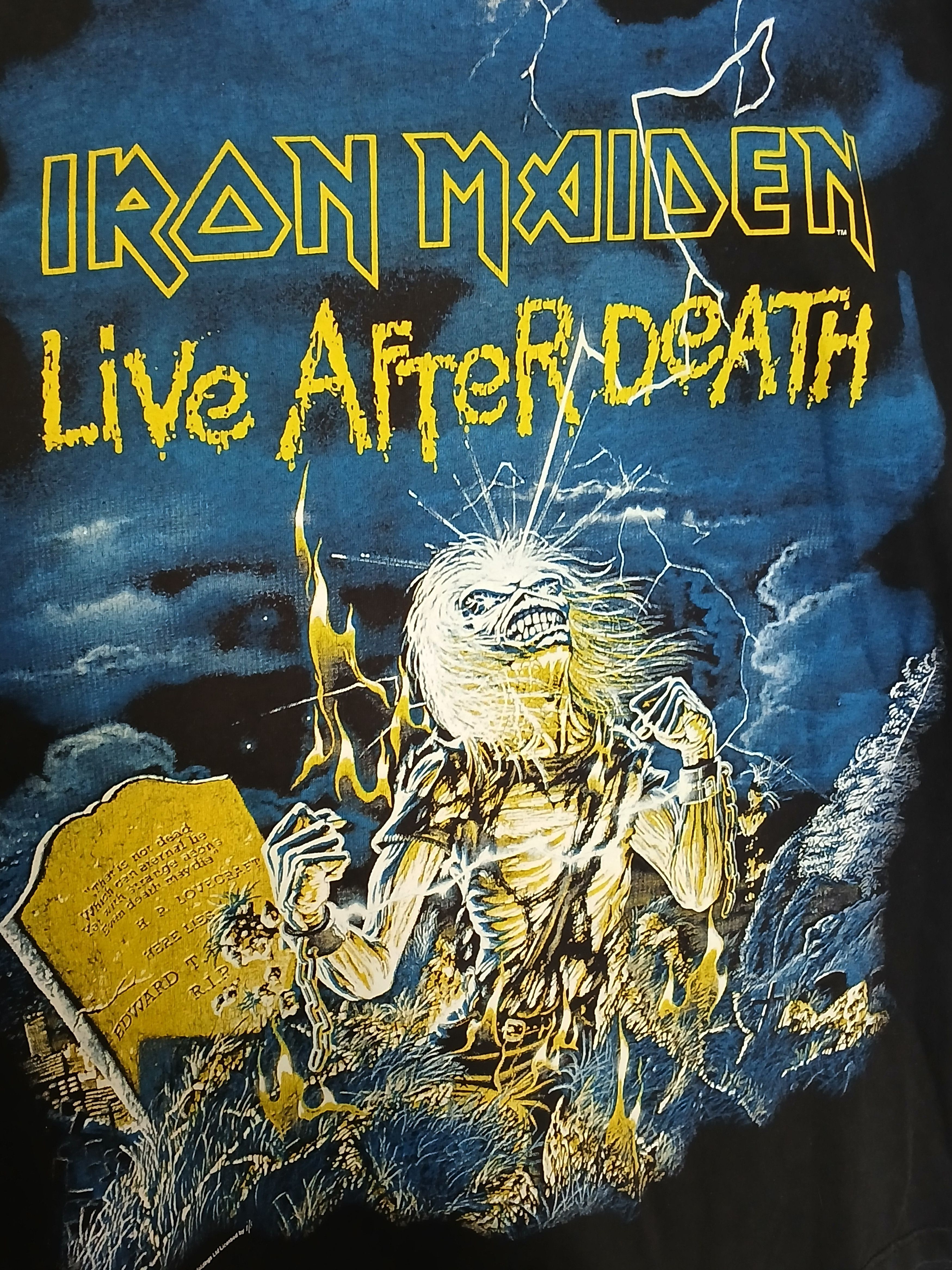 Iron Maiden Vintage 1985 Iron Maiden Live After Death T-Shirt Size US XL / EU 56 / 4 - 3 Thumbnail