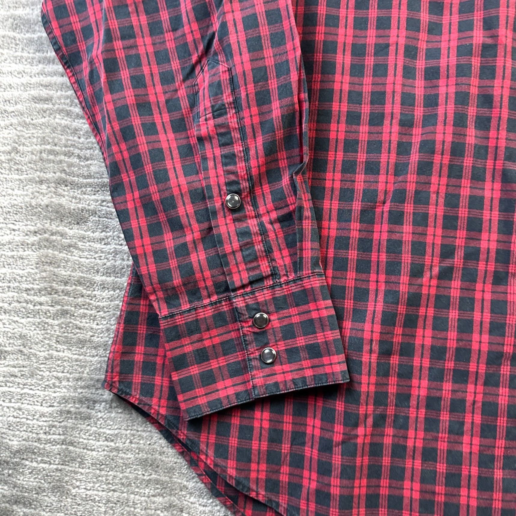 Polo Ralph Lauren VINTAGE Polo Ralph Lauren Shirt Mens Large Red Plaid Western Pearl Snap Button Up Size US L / EU 52-54 / 3 - 7 Thumbnail
