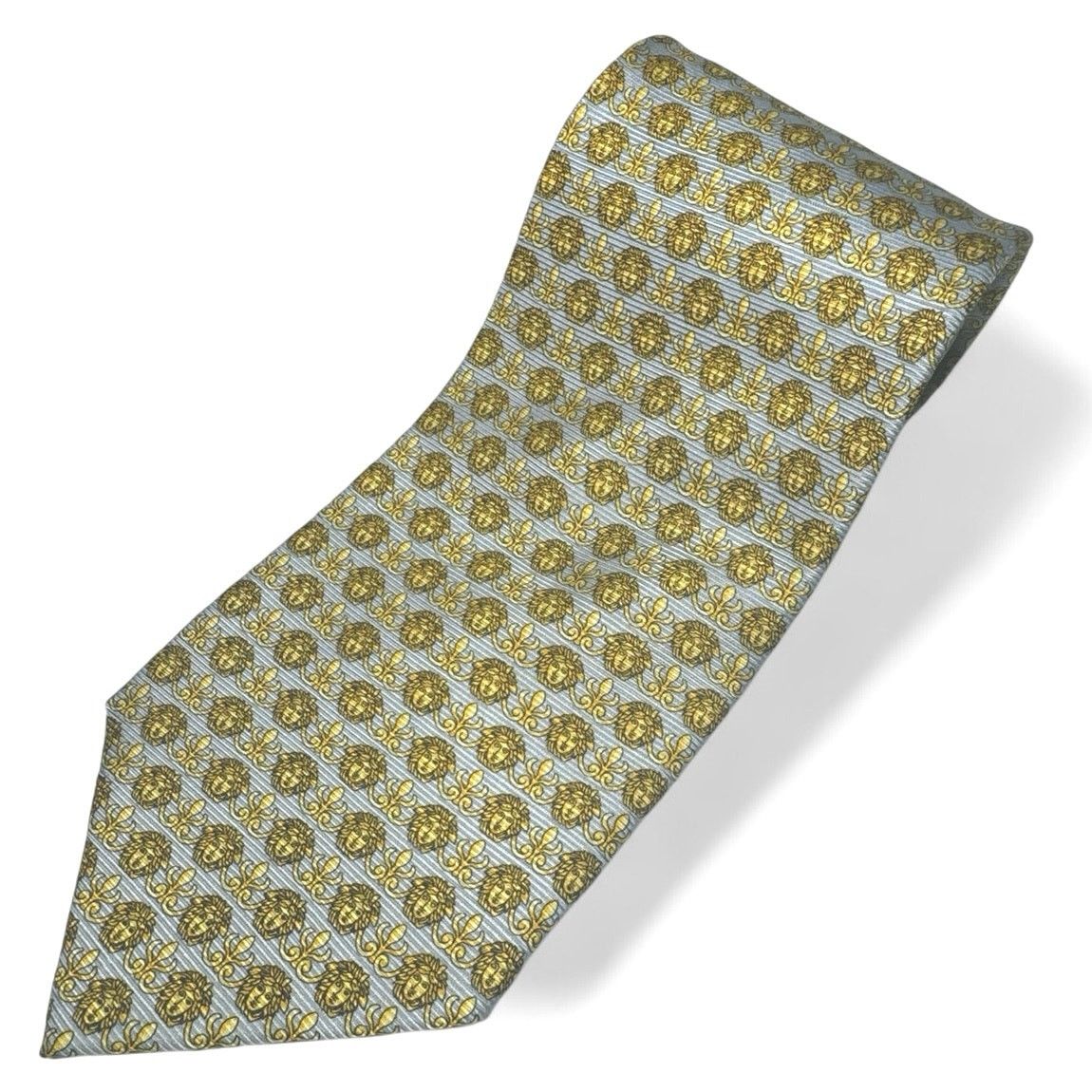 Versace Versace Men’s 60" Tie 100% Silk Gold Gray Medusa Size ONE SIZE - 1 Thumbnail
