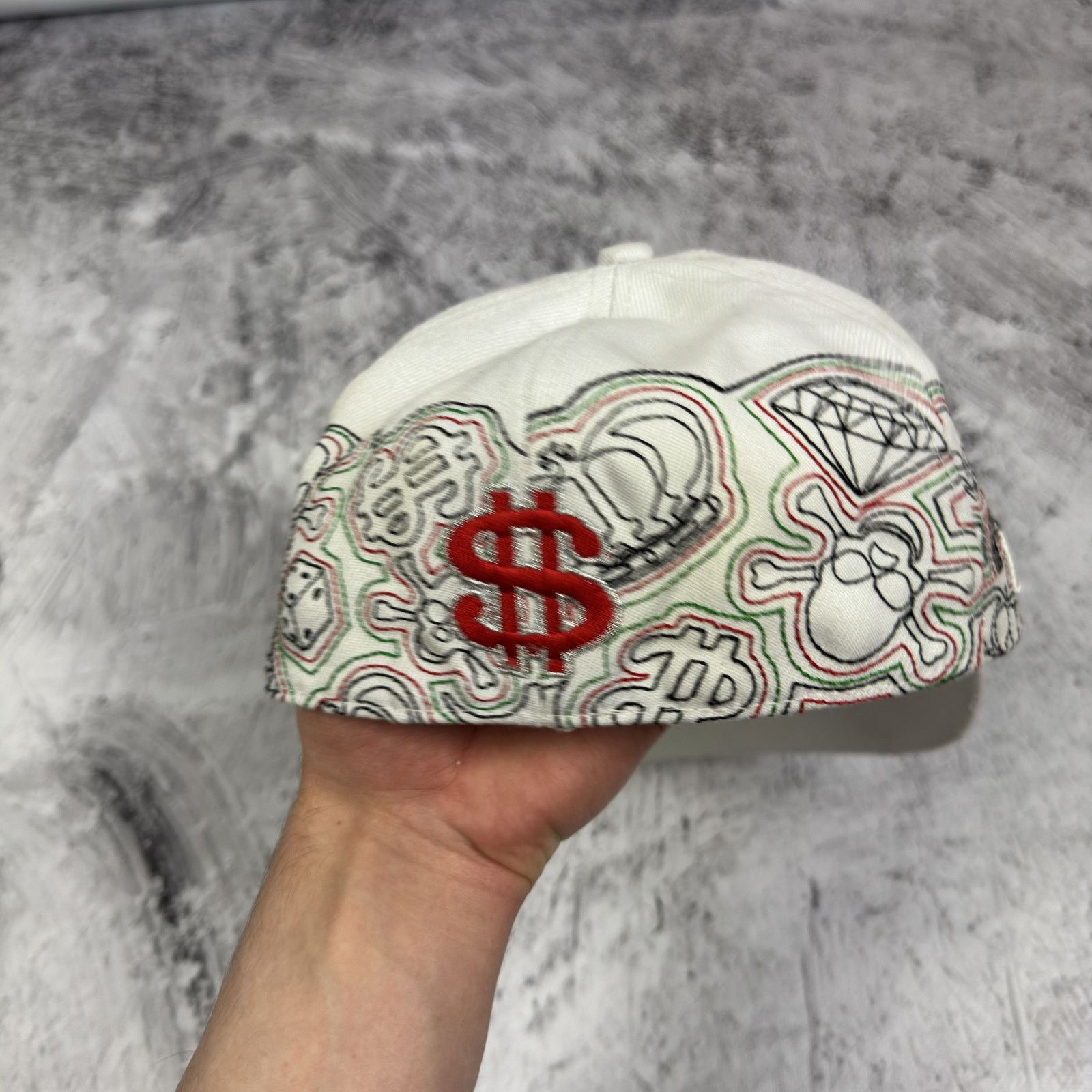 New Era Vintage New Era 2009 White Dollars Embroidered Hat Size ONE SIZE - 3 Thumbnail