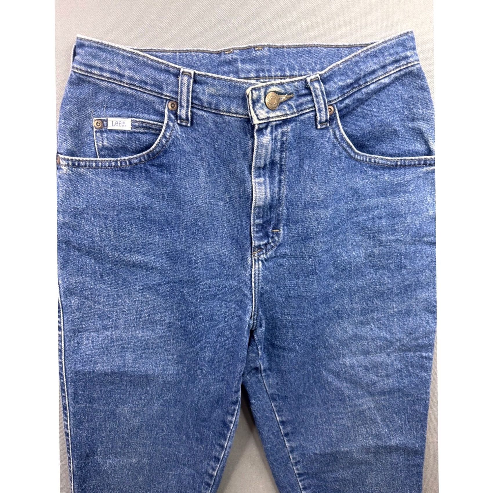 Lee VINTAGE Lee Capri Jeans Womens Blue High Rise Straight Leg Cropped Denim 29W 29 Inseam 16in 90s Women Jeans Size 29" - 2 Thumbnail