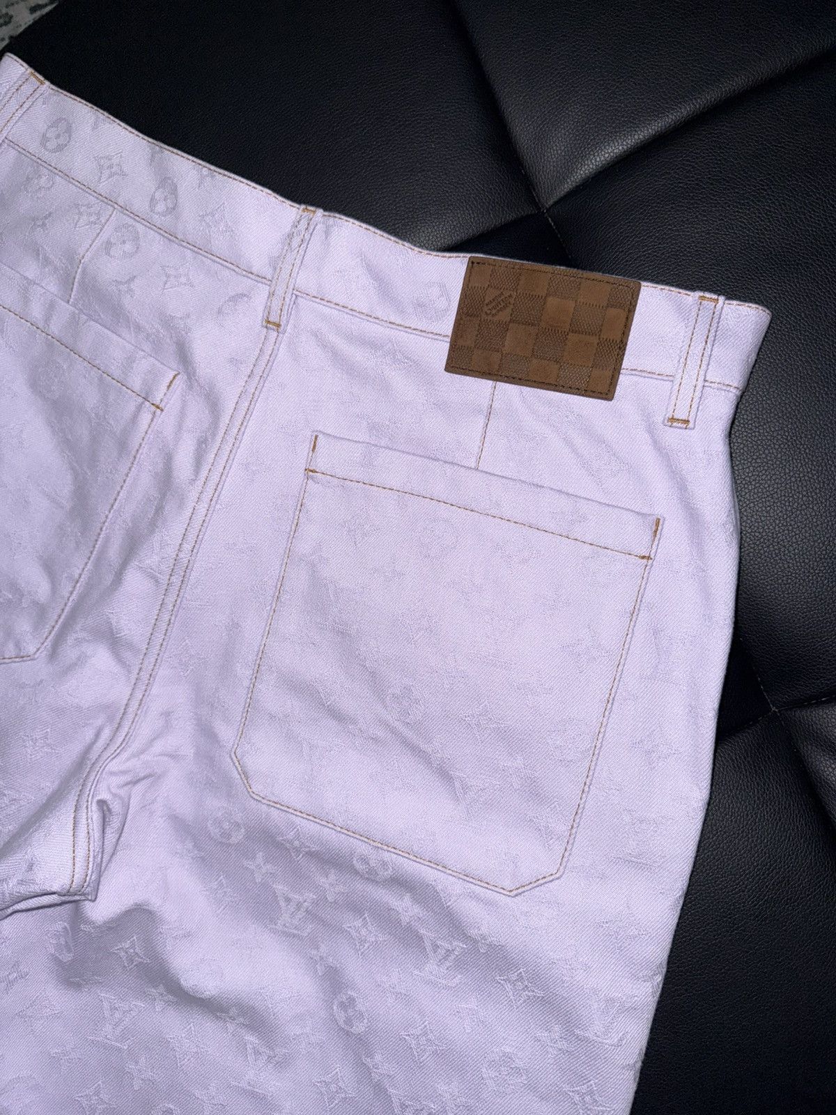 Louis Vuitton Monogram denim workwear shorts Size US 32 / EU 48 - 4 Thumbnail