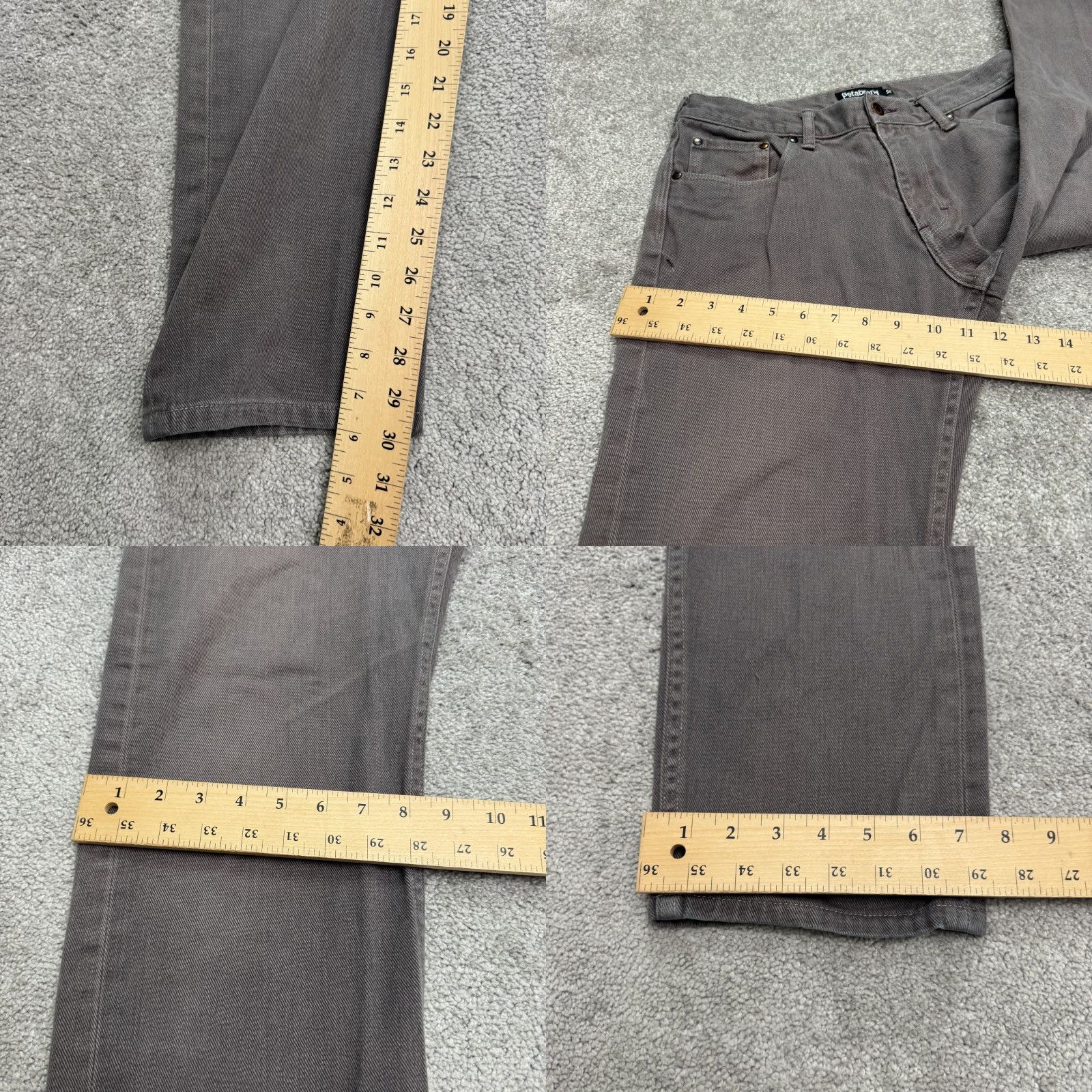 Vintage Betabrand Pants Mens 32 Gray Cotton 5-Pocket Design Straight Leg Khakis Vintage No Size US 32 / EU 48 - 9 Thumbnail
