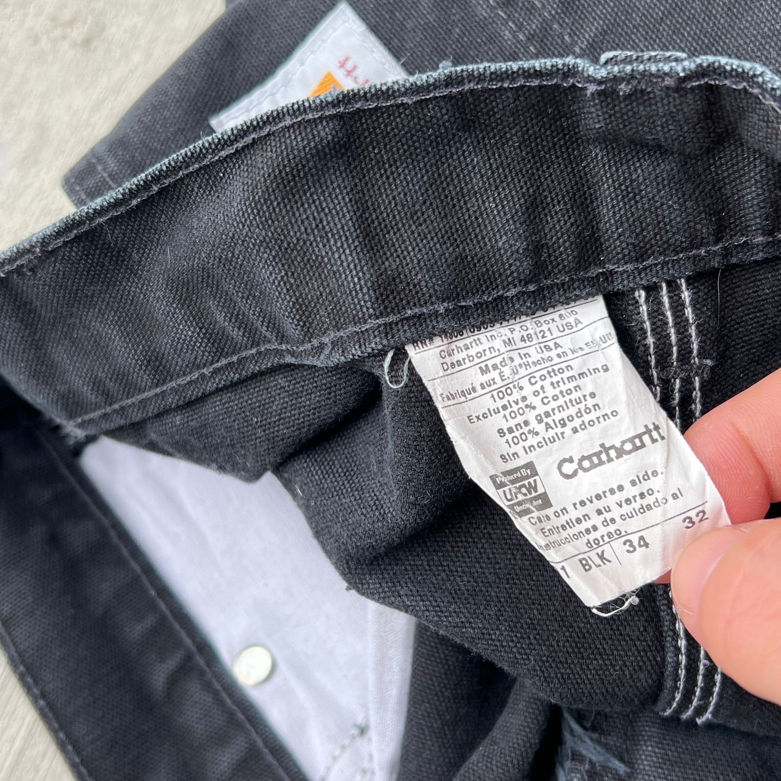 Carhartt × Vintage Carhartt black double knee work wear carpenter pants Size US 32 / EU 48 - 4 Thumbnail
