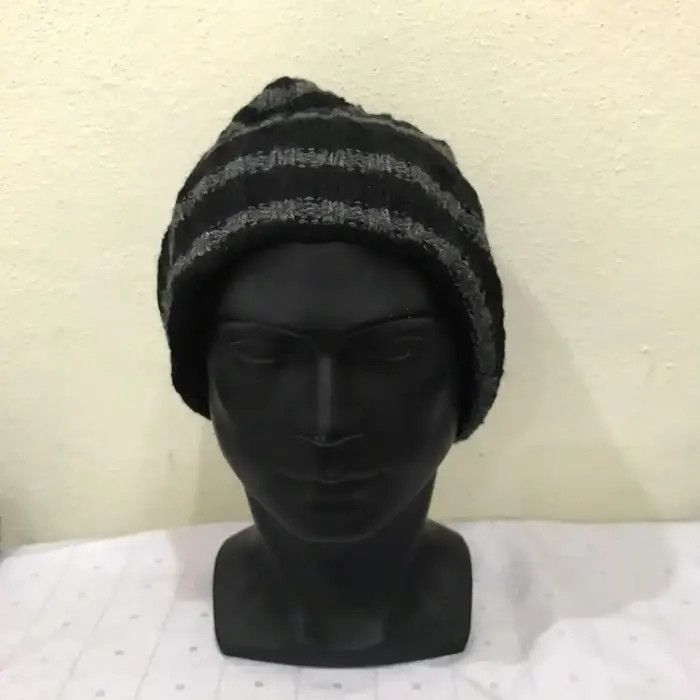 Japanese Brand × Uniqlo Uniqlo Stripe Knit Beanie Hat Size ONE SIZE - 3 Thumbnail