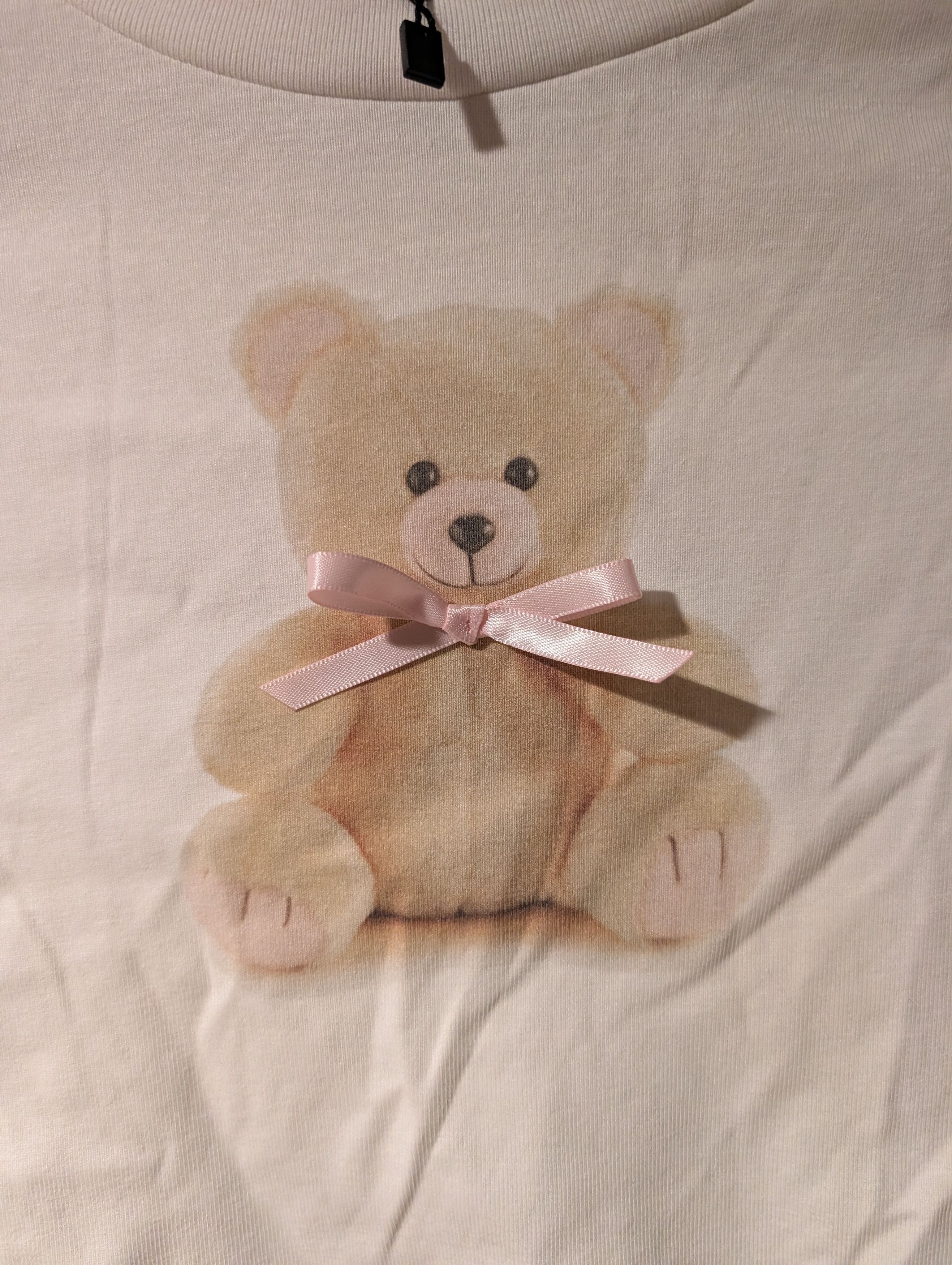 Shein Edikted Teddy Bear Long Sleeve Crop Top Coquette Aesthetic Size XS / US 0-2 / IT 36-38 - 2 Thumbnail