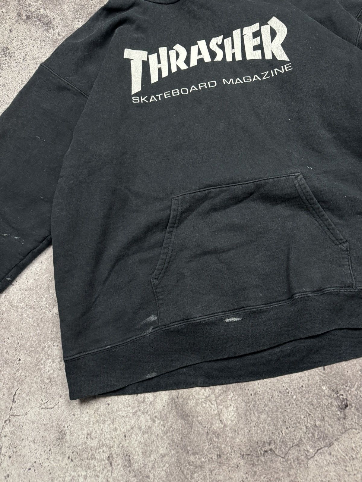 Thrasher Vintage 90s Thrasher Y2K Faded Distressed Hoodie Sweatshirt Size US M / EU 48-50 / 2 - 4 Thumbnail