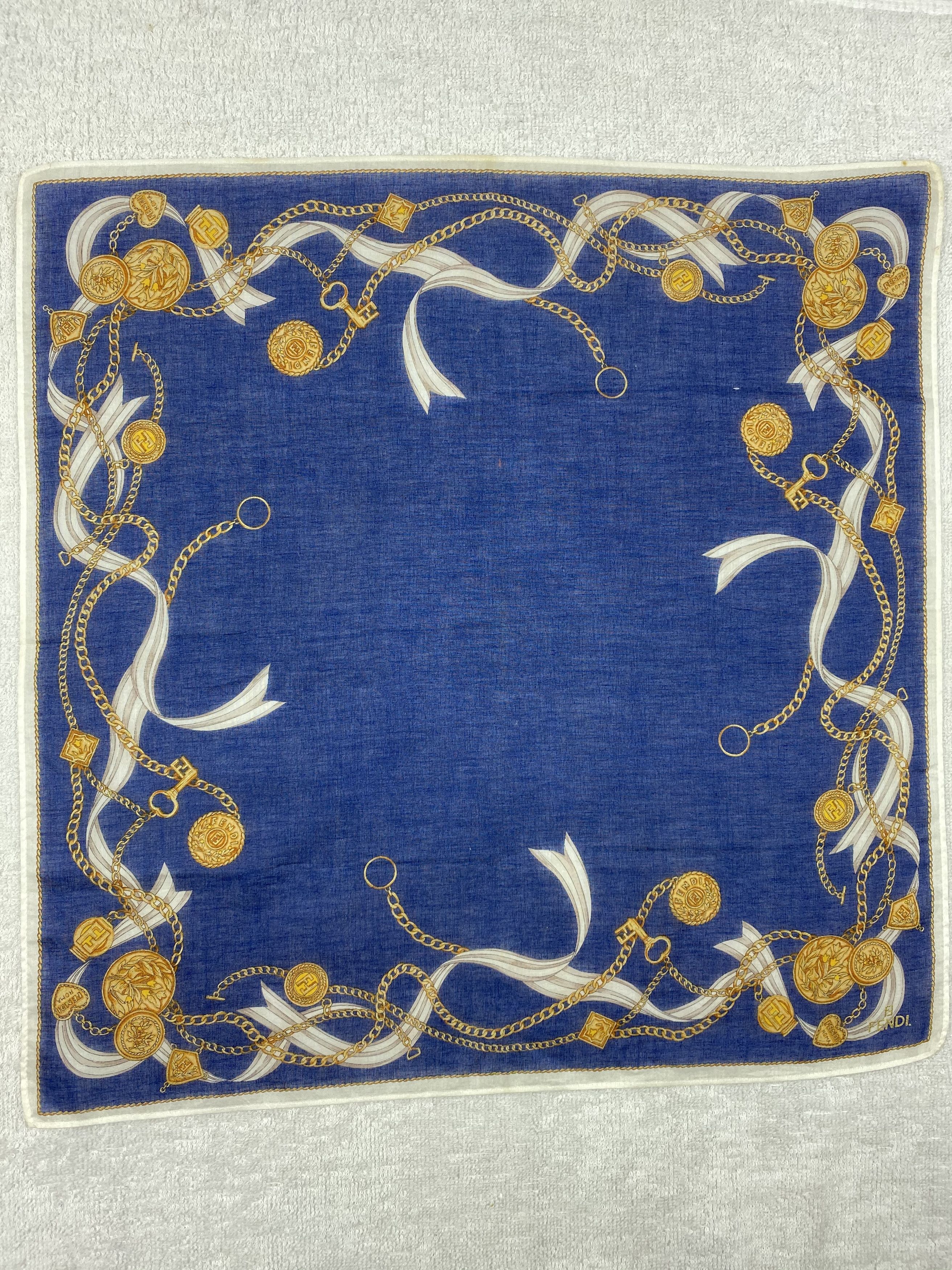 Vintage Fendi Handkerchief / Bandana / Neckerchief A203 Size ONE SIZE - 3 Thumbnail