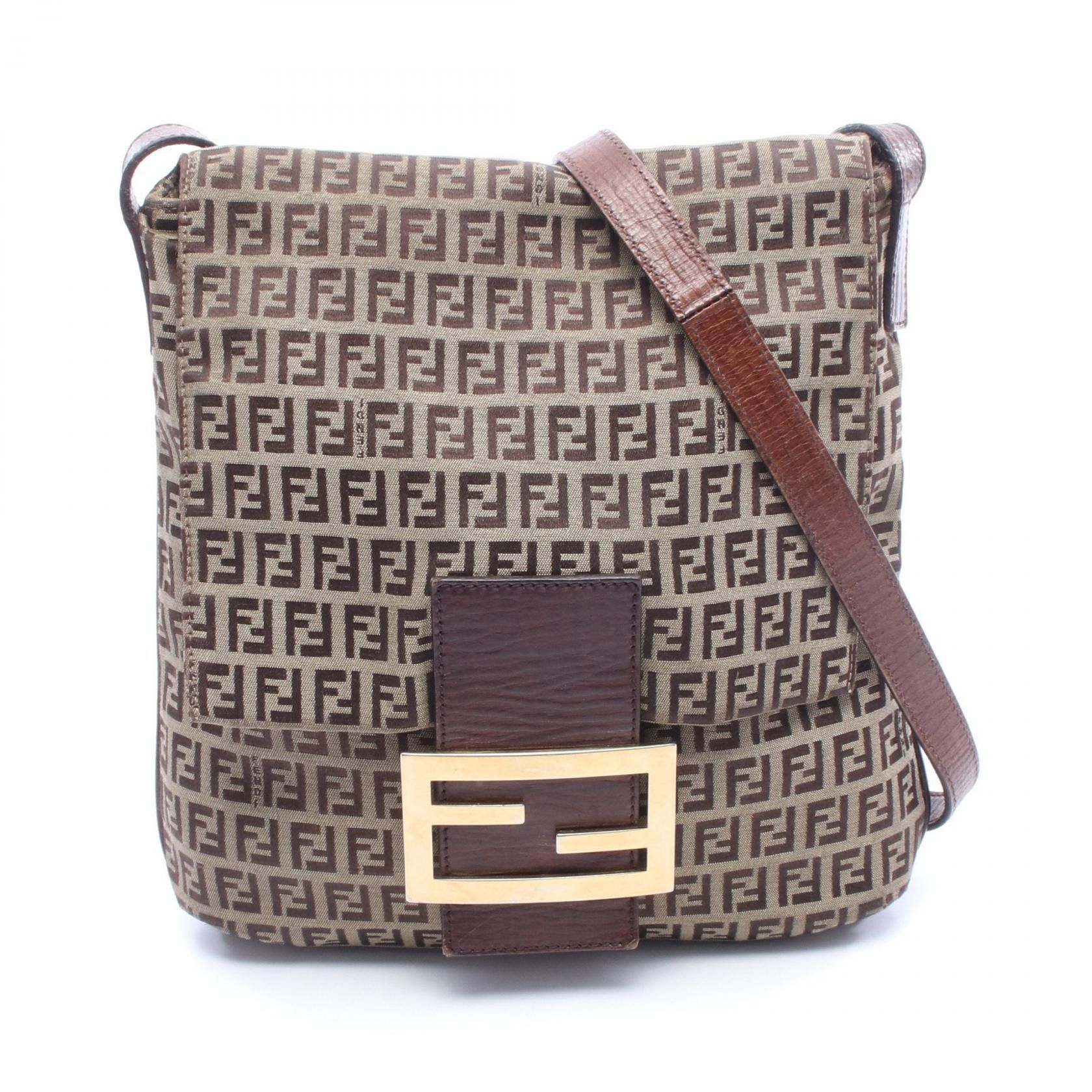 Fendi Fendi Fendi Zucchino Canvas Leather Shoulder Bag Textile Shoulder Bag 8BT127 DUTY FREE for USA Size ONE SIZE - 1 Thumbnail
