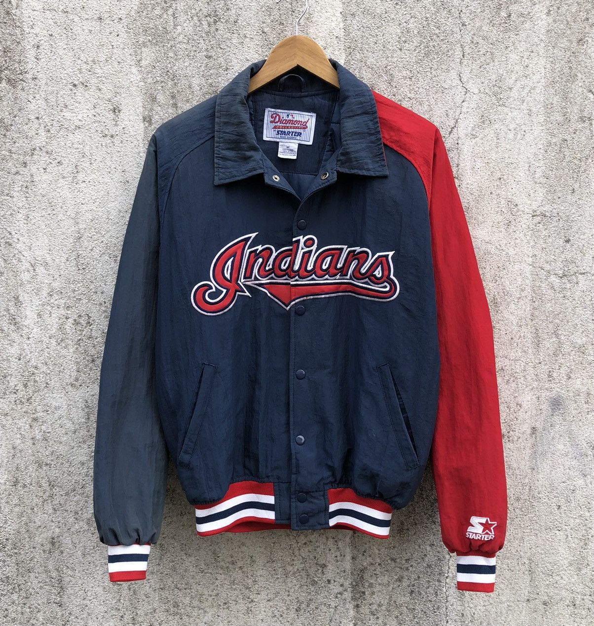 Starter Vintage 90’s STARTER CLEVELAND INDIANS Bomber Jacket Size US M / EU 48-50 / 2 - 11 Thumbnail