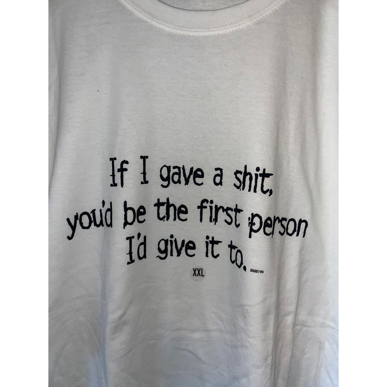 Gildan Y2K If I Gave A Crap White Humor Joke Shirt Tee 2000s 2XL Size US XXL / EU 58 / 5 - 2 Thumbnail