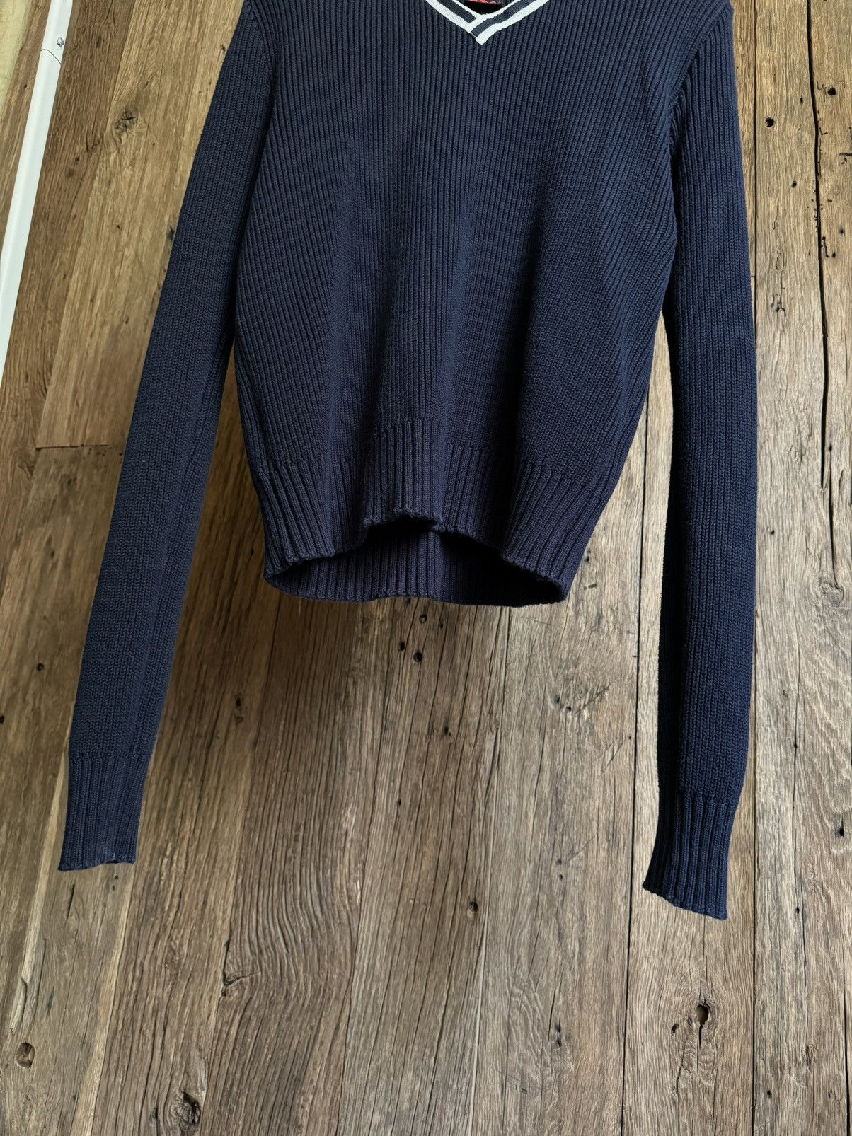 Dolce & Gabbana × Vintage Vintage 00s Dolce & Gabbana Women’s V-neck Ribbed Sweater Size L / US 10 / IT 46 - 3 Thumbnail