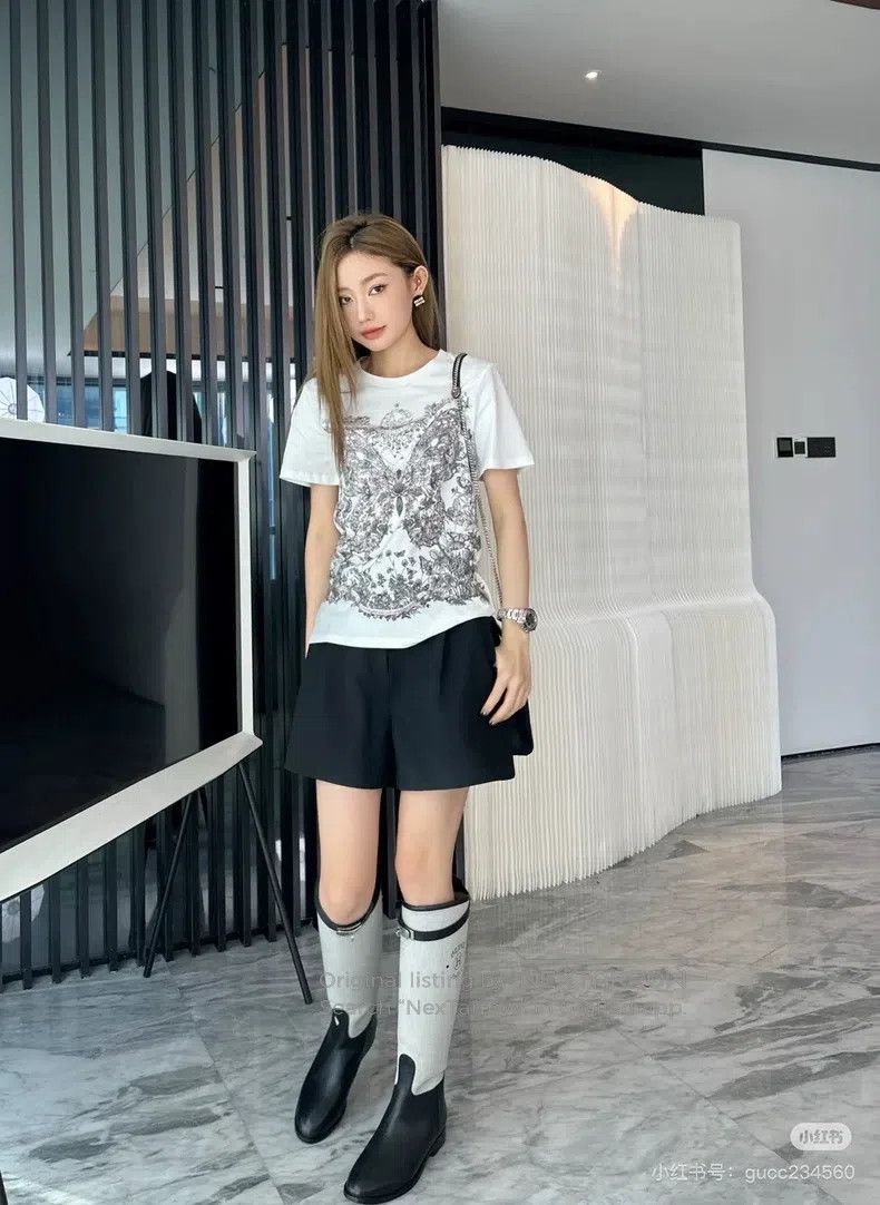 Dior Dior White T-shirt with butterfly print Size S / US 4 / IT 40 - 7 Thumbnail