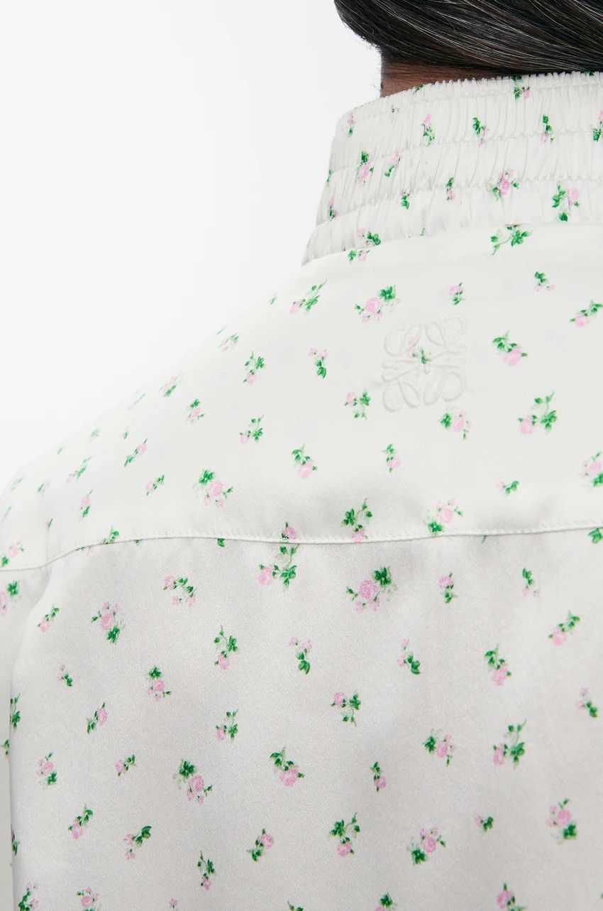 Loewe o1loc1c0525 Blouse Silk in White/Green Size XS / US 0-2 / IT 36-38 - 5 Thumbnail