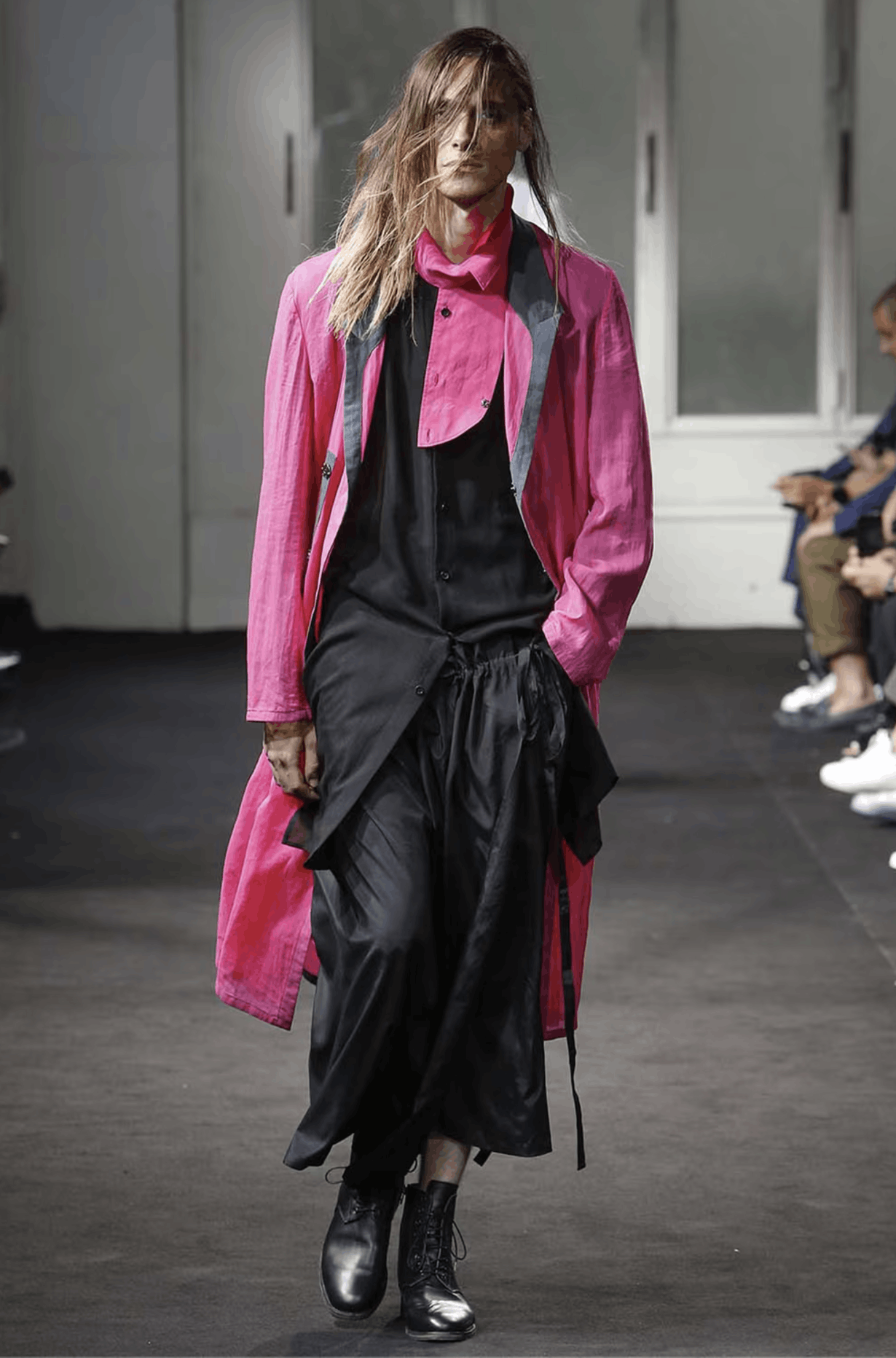 Yohji Yamamoto Yohji Yamamoto Pour Homme - Rayon Front Gathered Skirt Size US 30 / EU 46 - 11 Thumbnail