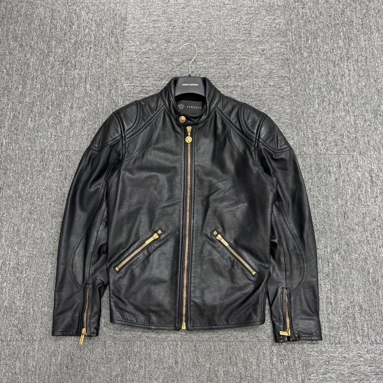 Versace Versace Motorcycle leather jacket Size US M / EU 48-50 / 2 - 1 Thumbnail