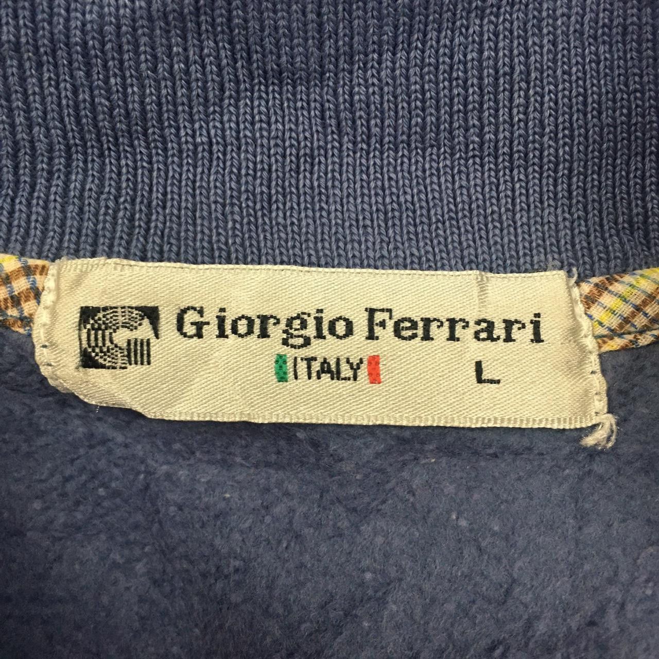 Vintage Vtg GIORGIO FERRARI Italy Collar Sweatshirt Size US L / EU 52-54 / 3 - 4 Thumbnail