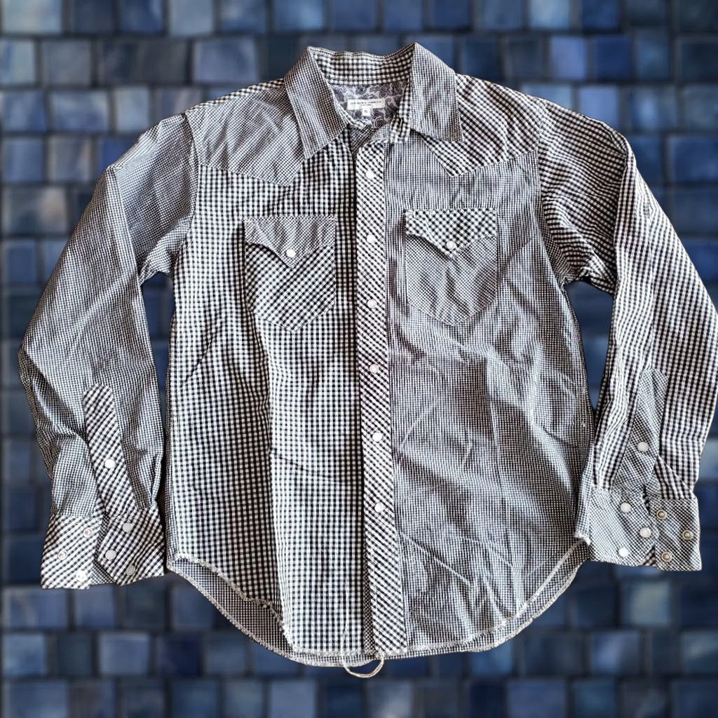 Engineered Garments ENGINEERED GARMENTS Shirt Size S Gray Blue Gingham Check Long Sleeve Pre-owned Size US S / EU 44-46 / 1 - 1 Thumbnail