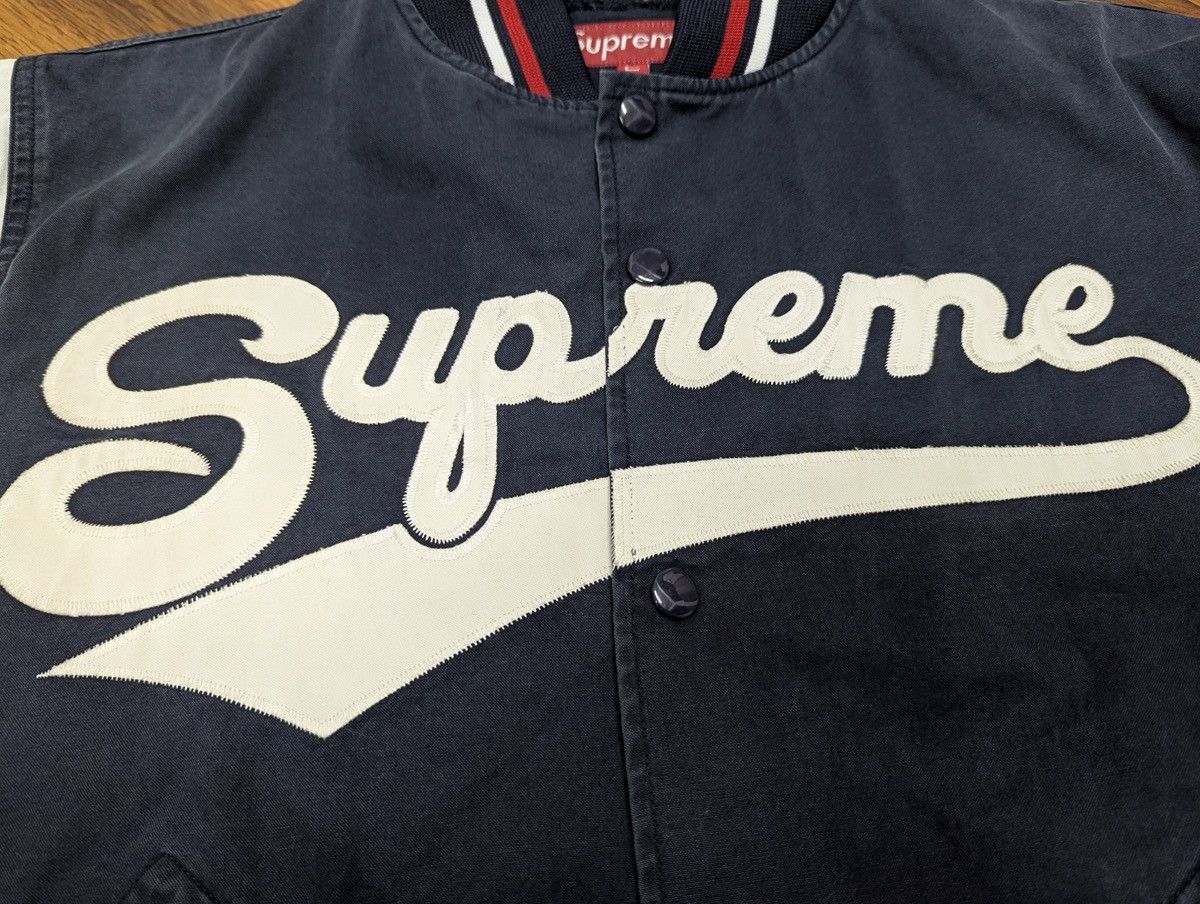 Supreme Vintage Supreme 2002 Spellout Varsity Jacket Size US L / EU 52-54 / 3 - 4 Thumbnail