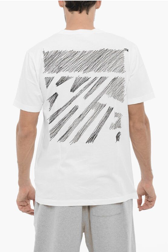 Off-White o1y0325 Logo Crewneck T-Shirt in White Size US S / EU 44-46 / 1 - 3 Thumbnail