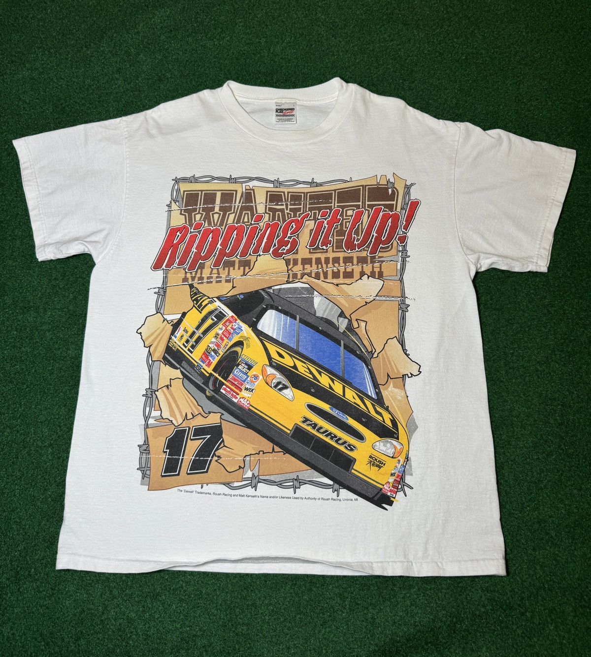NASCAR Vtg 90s Y2K Matt Kenseth Breakthrough Wanted Nascar T Shirt Size US L / EU 52-54 / 3 - 1 Thumbnail