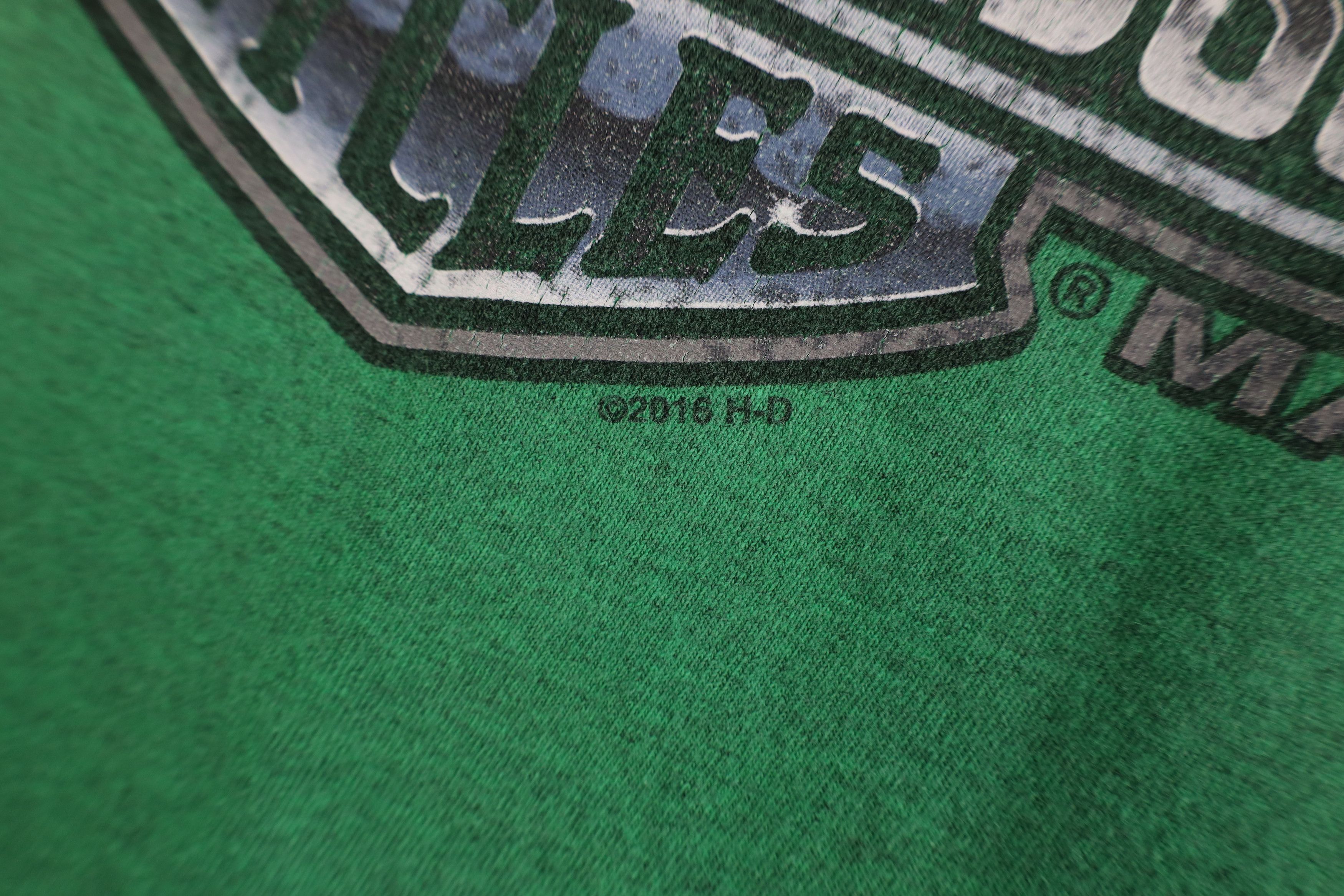 Harley Davidson Vintage Y2K Harley Davidson Spell Out Big Logo T-Shirt Green Size US L / EU 52-54 / 3 - 5 Thumbnail