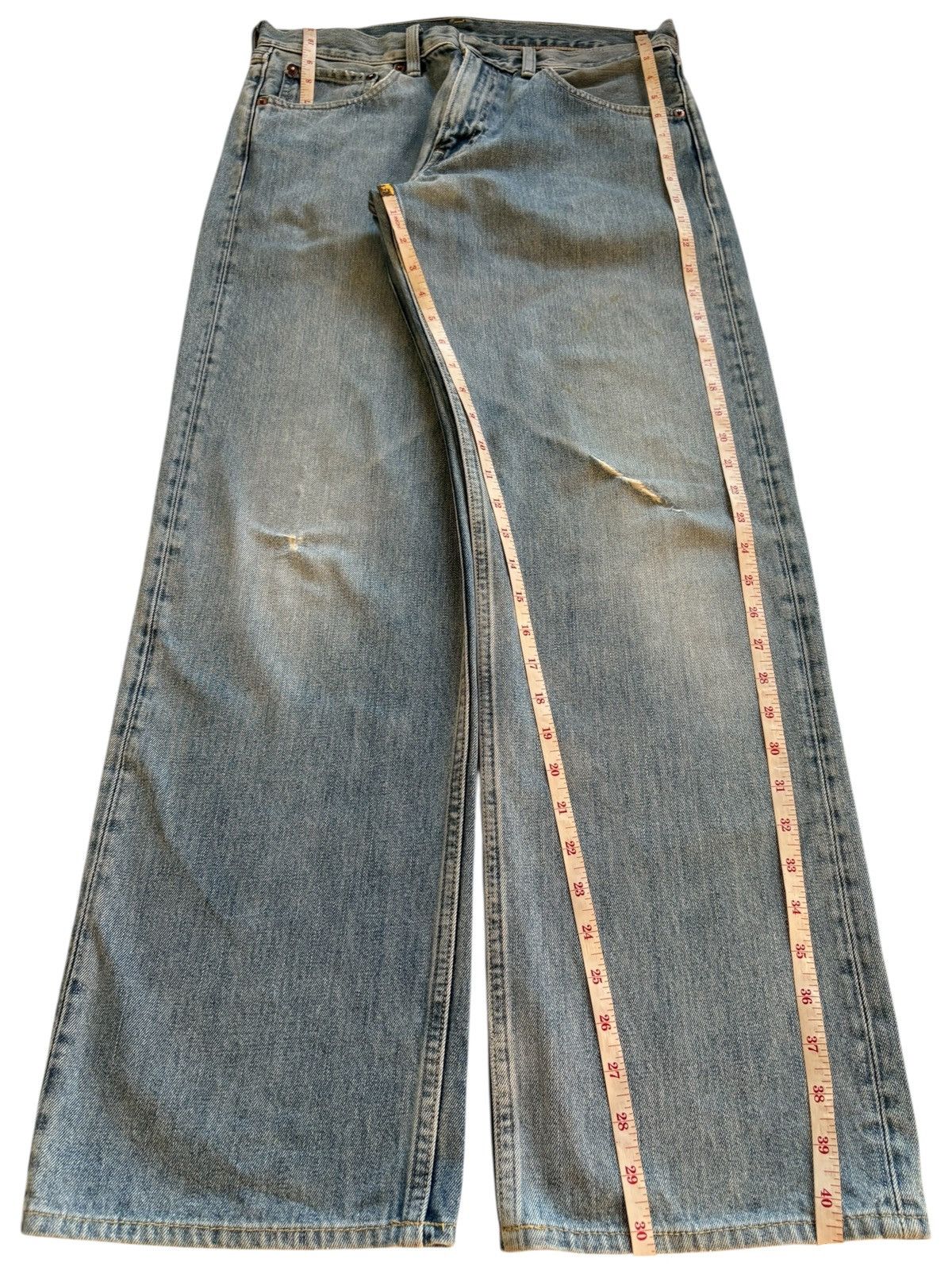 Levi's Vintage 90s Levis 503 Mud Wash Distressed Ripped Baggy Jeans Size US 32 / EU 48 - 13 Thumbnail