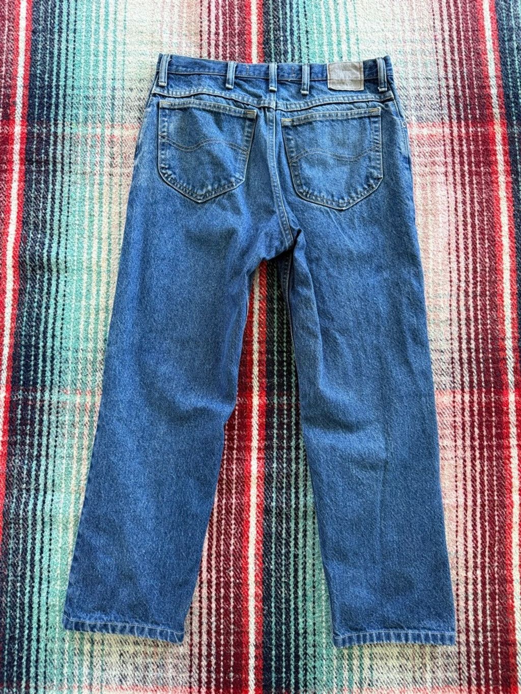 Lee × Vintage Vintage Lee Distressed Blue Regular Fit Straight Jeans 32x27 Size US 32 / EU 48 - 3 Thumbnail