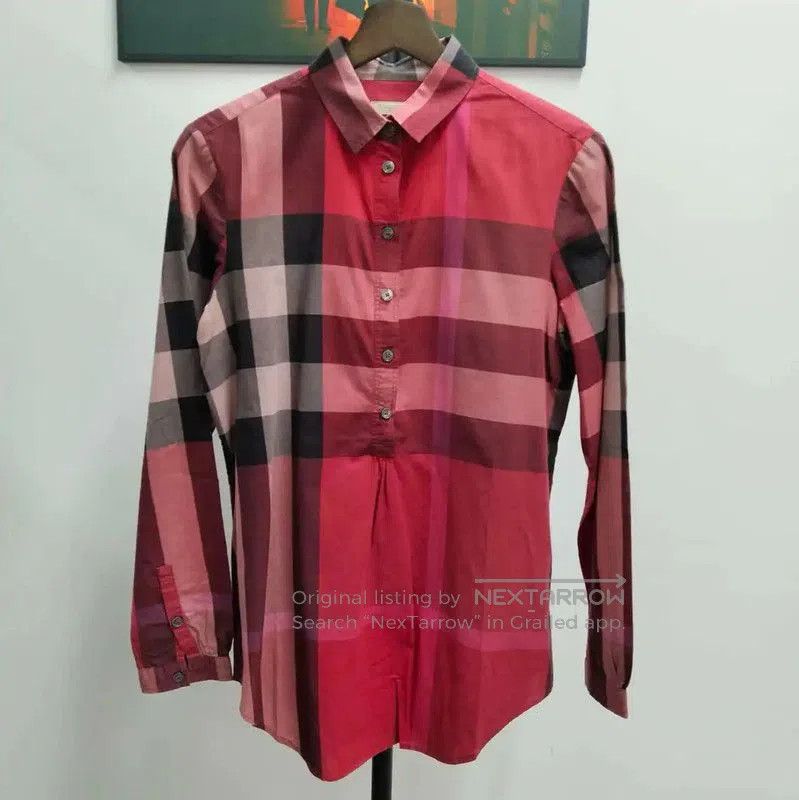Other Burberry Red Long Sleeve Cotton Shirt. Size XS / US 0-2 / IT 36-38 - 1 Thumbnail