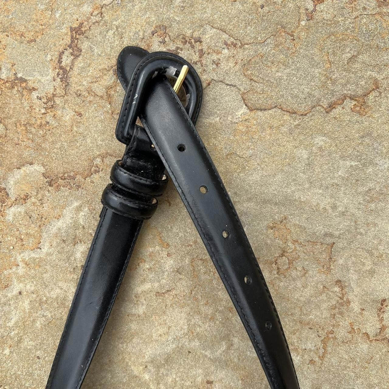 Other Y2K Black Full Leather Belt Size ONE SIZE - 2 Thumbnail