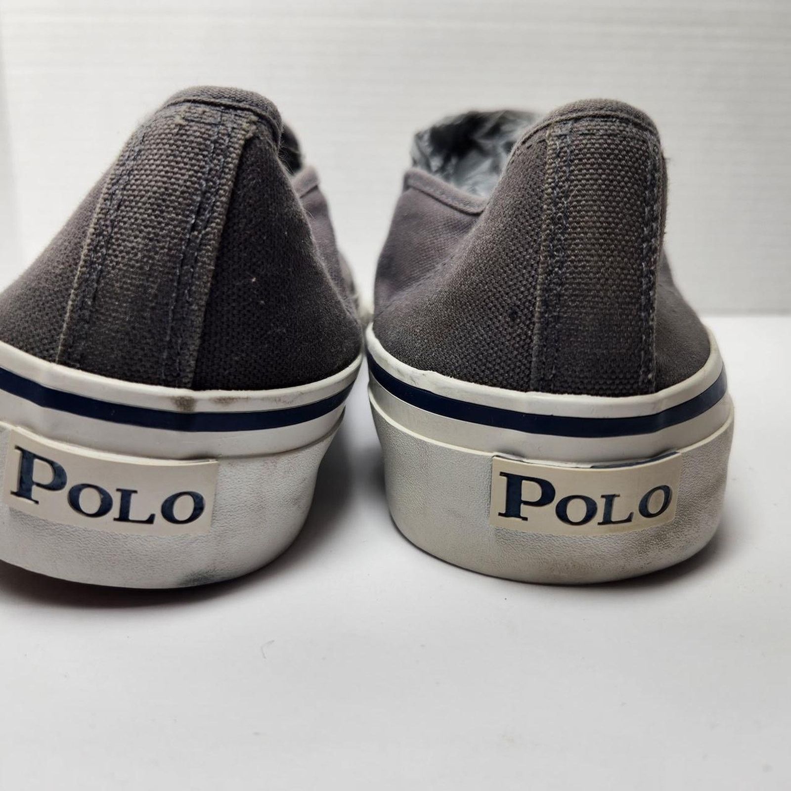 Polo Ralph Lauren Grey Polo Ralph Lauren Slip On Sneakers Size US 10 / EU 43 - 5 Thumbnail