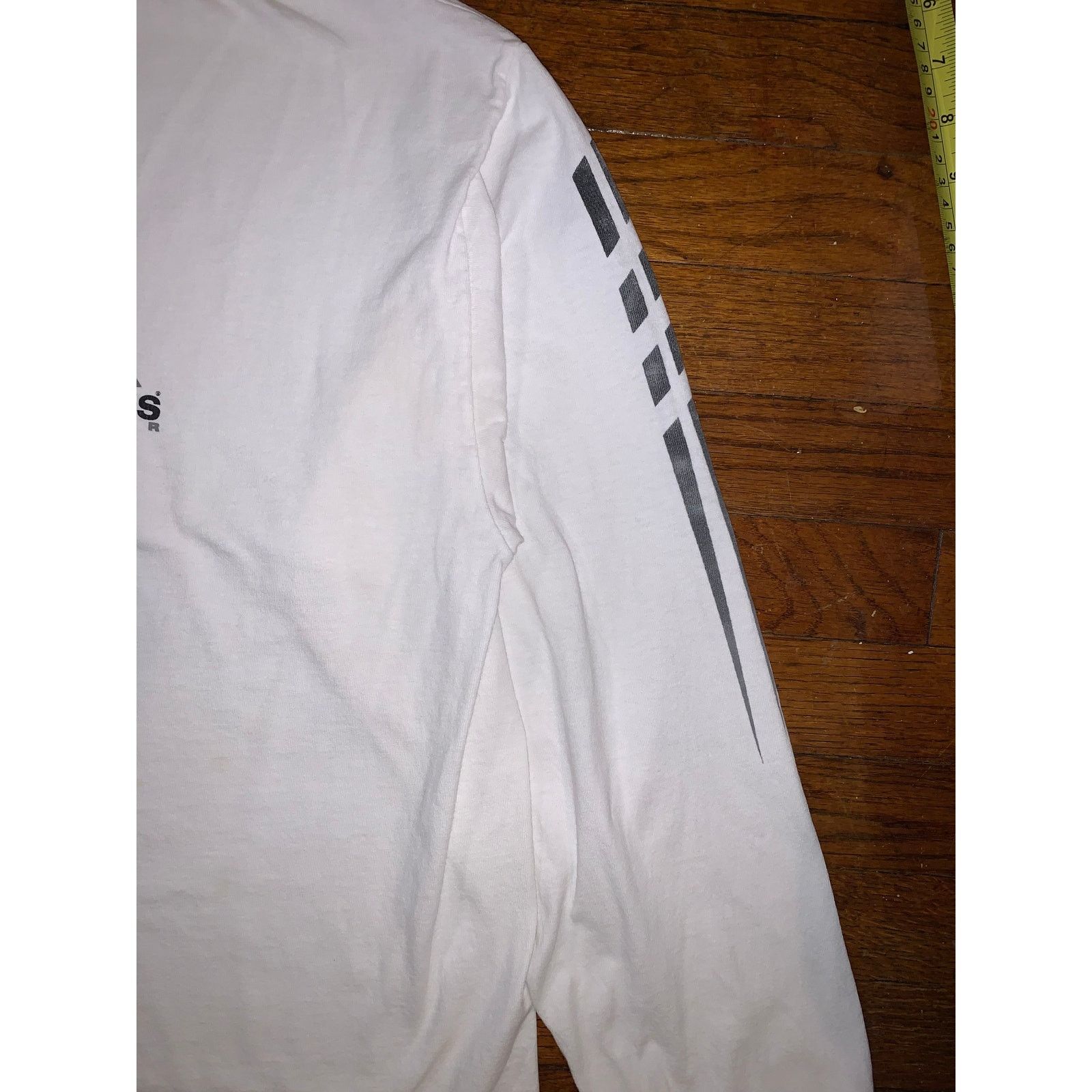Adidas × Vintage Adidas 90s Ringer Long Sleeve Shirt White 2XL USA Trefoil Size US XXL / EU 58 / 5 - 3 Thumbnail