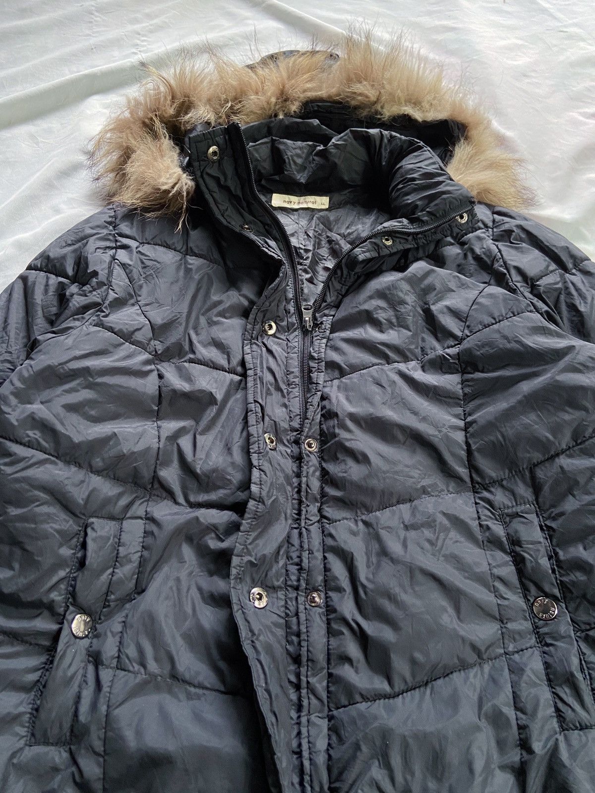 Isamu Katayama Backlash JAPANESE NAVY NATURAL PUFFER DOWN FUR JACKET Size US M / EU 48-50 / 2 - 4 Thumbnail