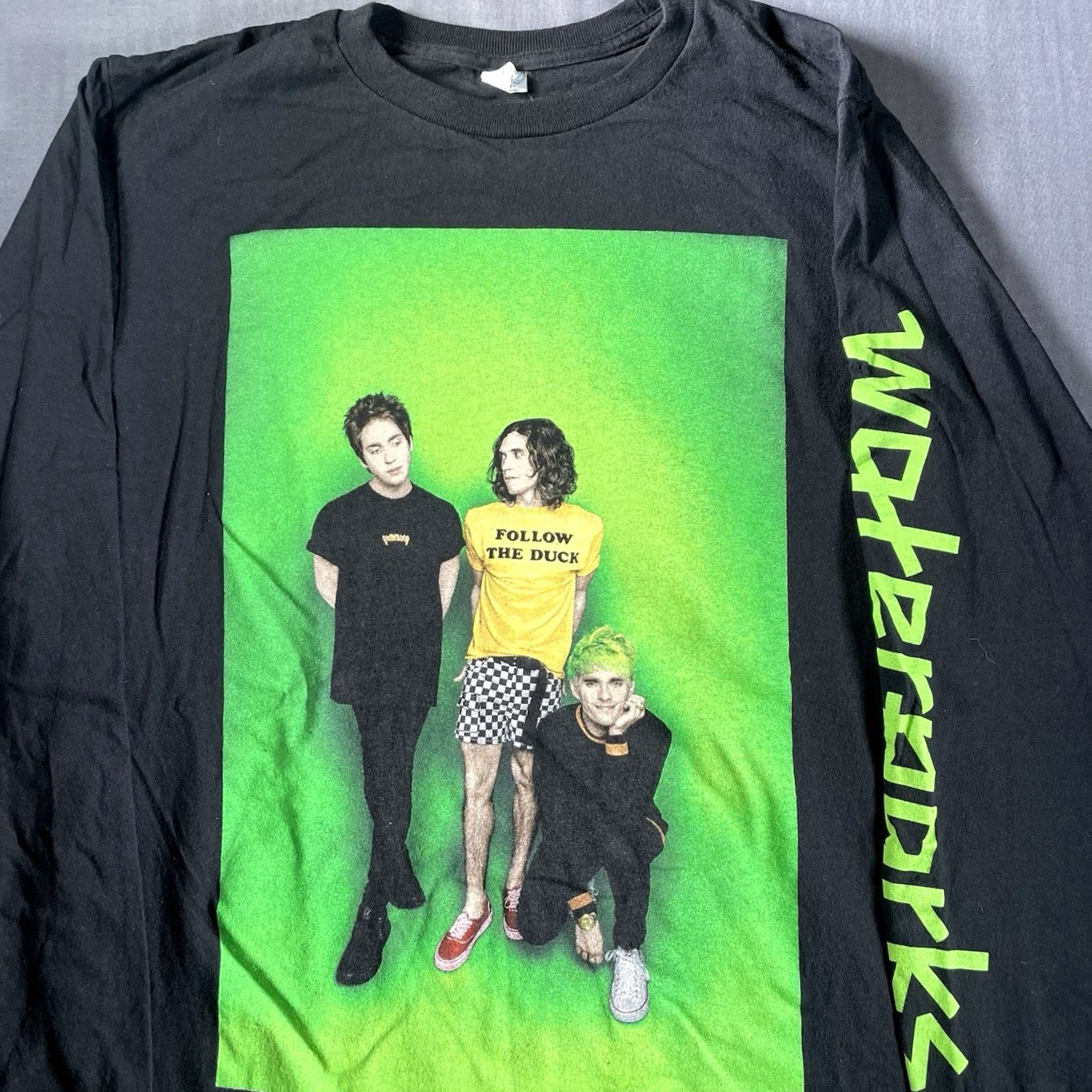 Gildan Waterparks Band Shirt Mens M Long Sleeve cotton Black Gildan Ultra Cotton Logo Spellout Pop Punk Rock 2010s Mens Size US M / EU 48-50 / 2 - 2 Thumbnail