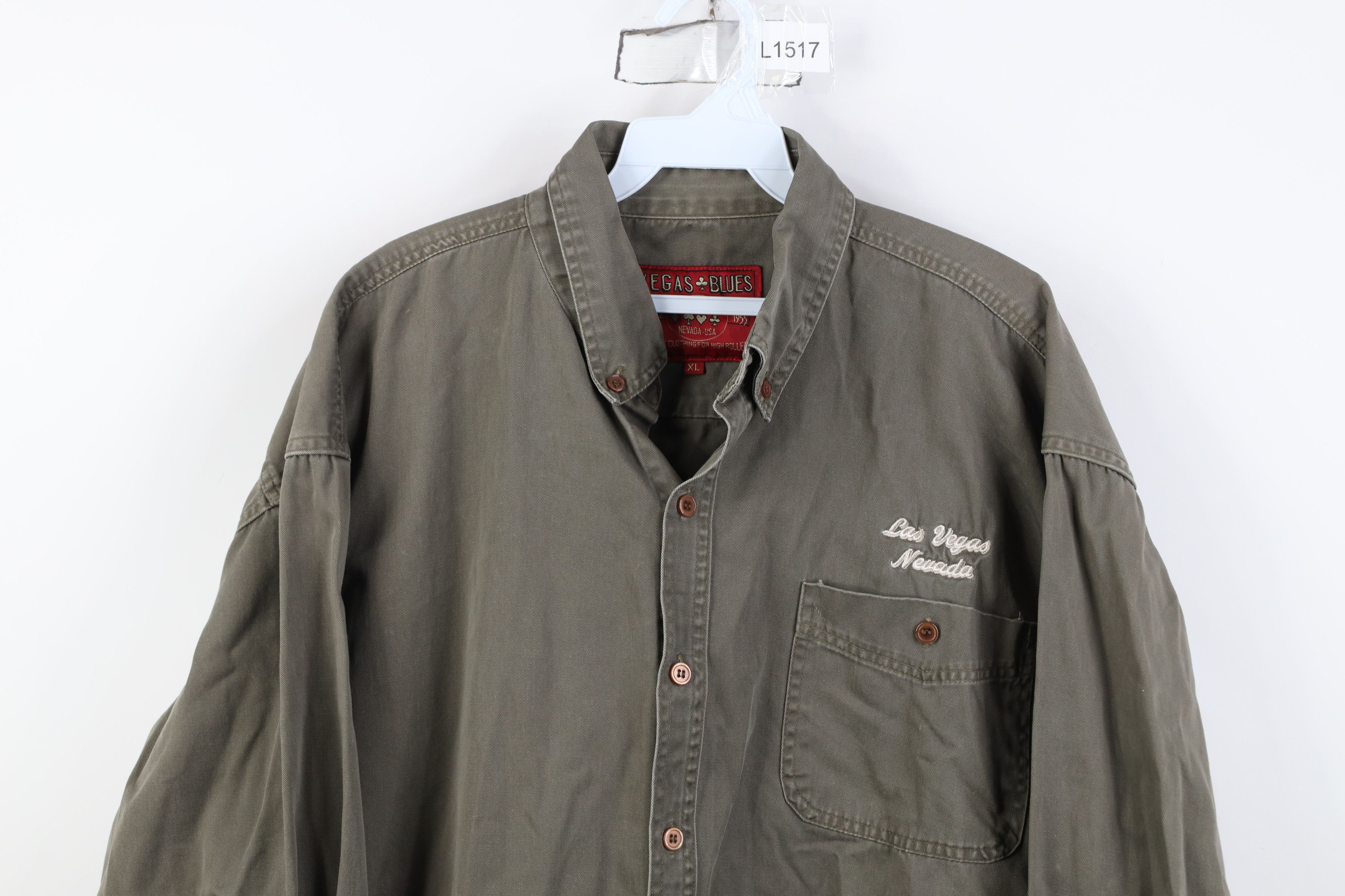 Vintage Vintage 90s Las Vegas Nevada Collared Button Down Shirt Size US XL / EU 56 / 4 - 2 Thumbnail